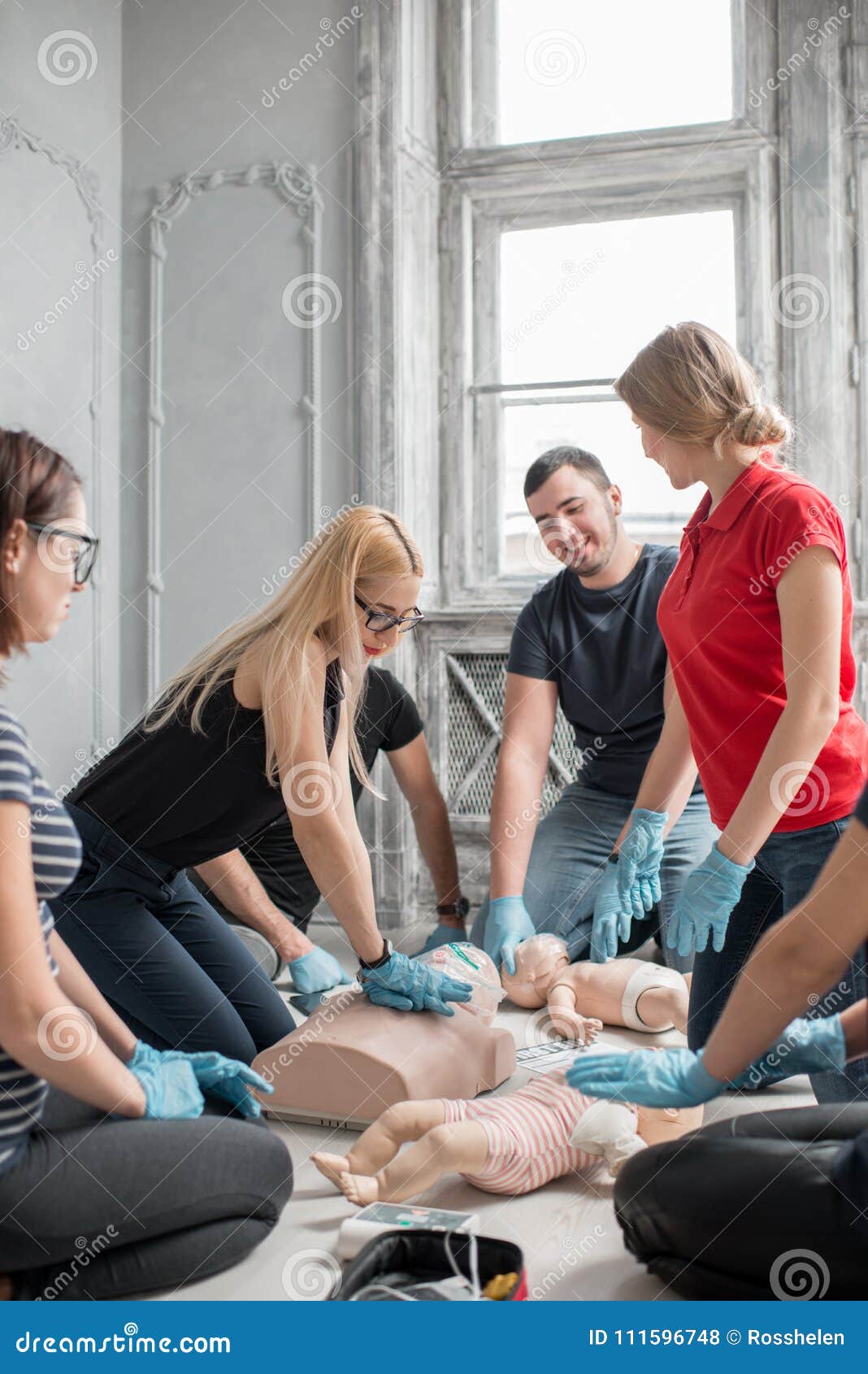 First aid training stock photo. Image of learn, help 111596748