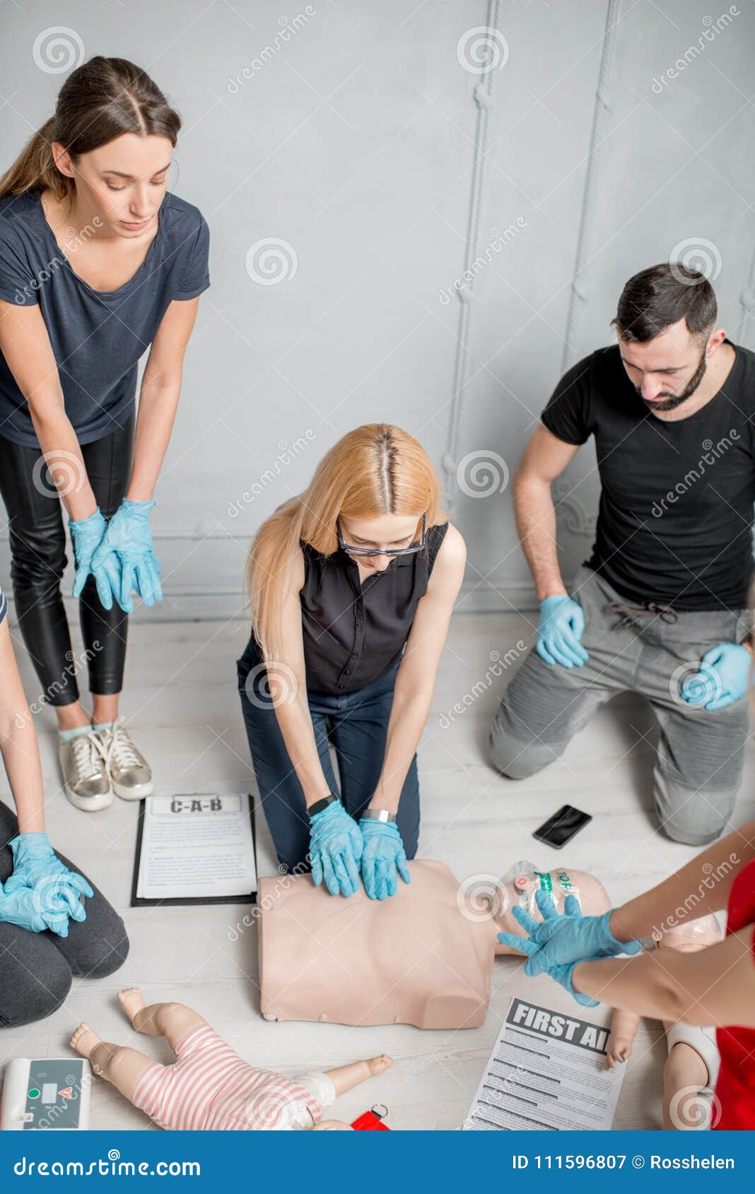 First aid training stock image. Image of demonstrating 111596807