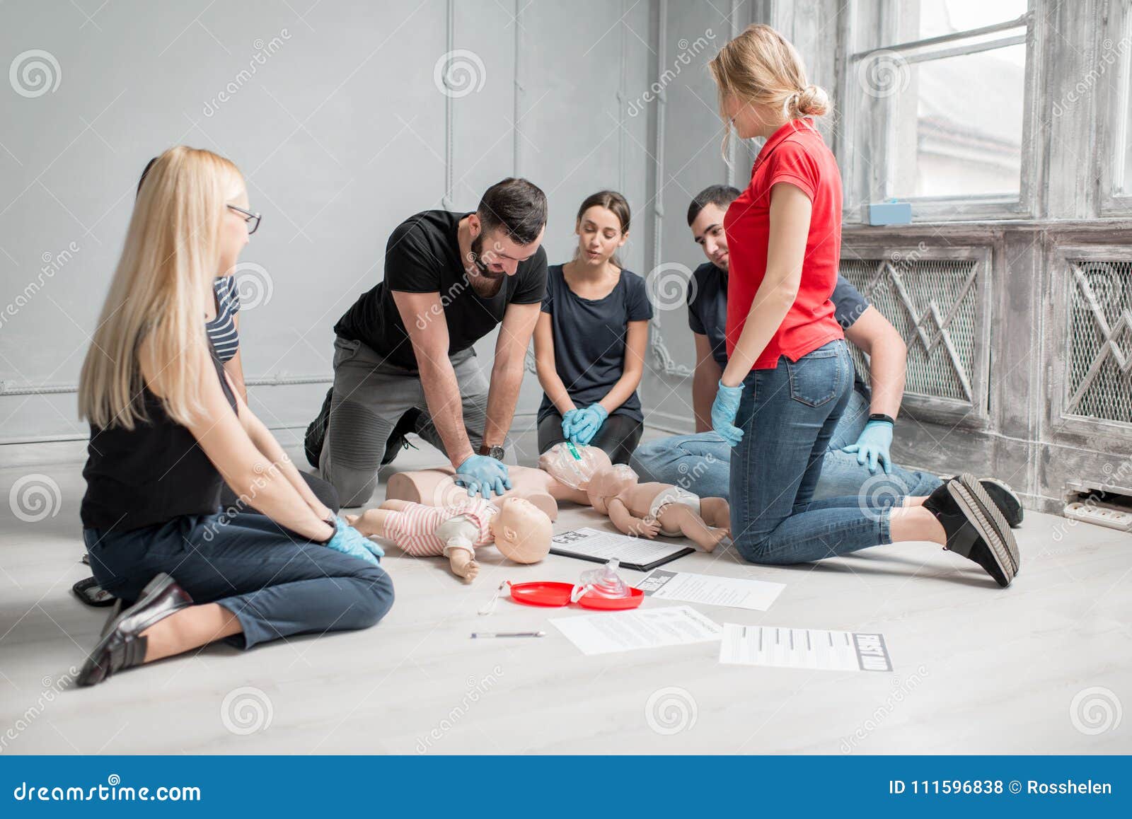 First aid training stock photo. Image of compression 111596838