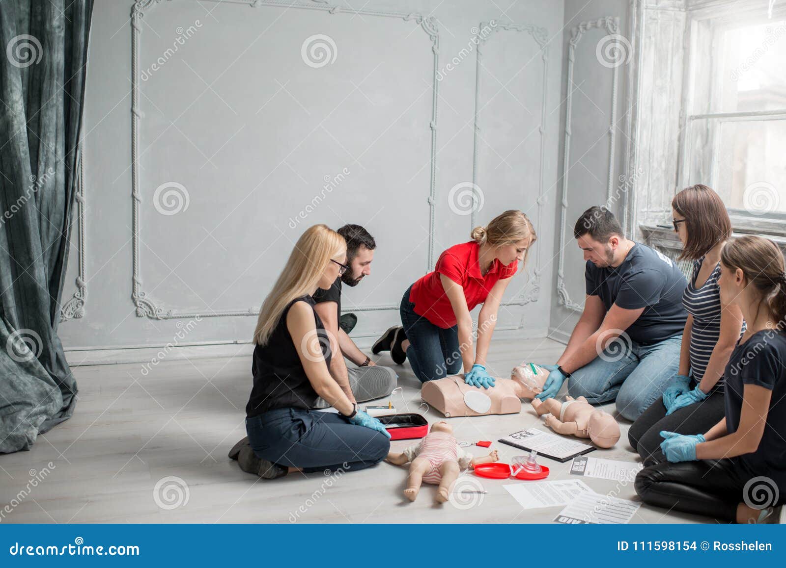 First aid training stock photo. Image of save, artificial 111598154