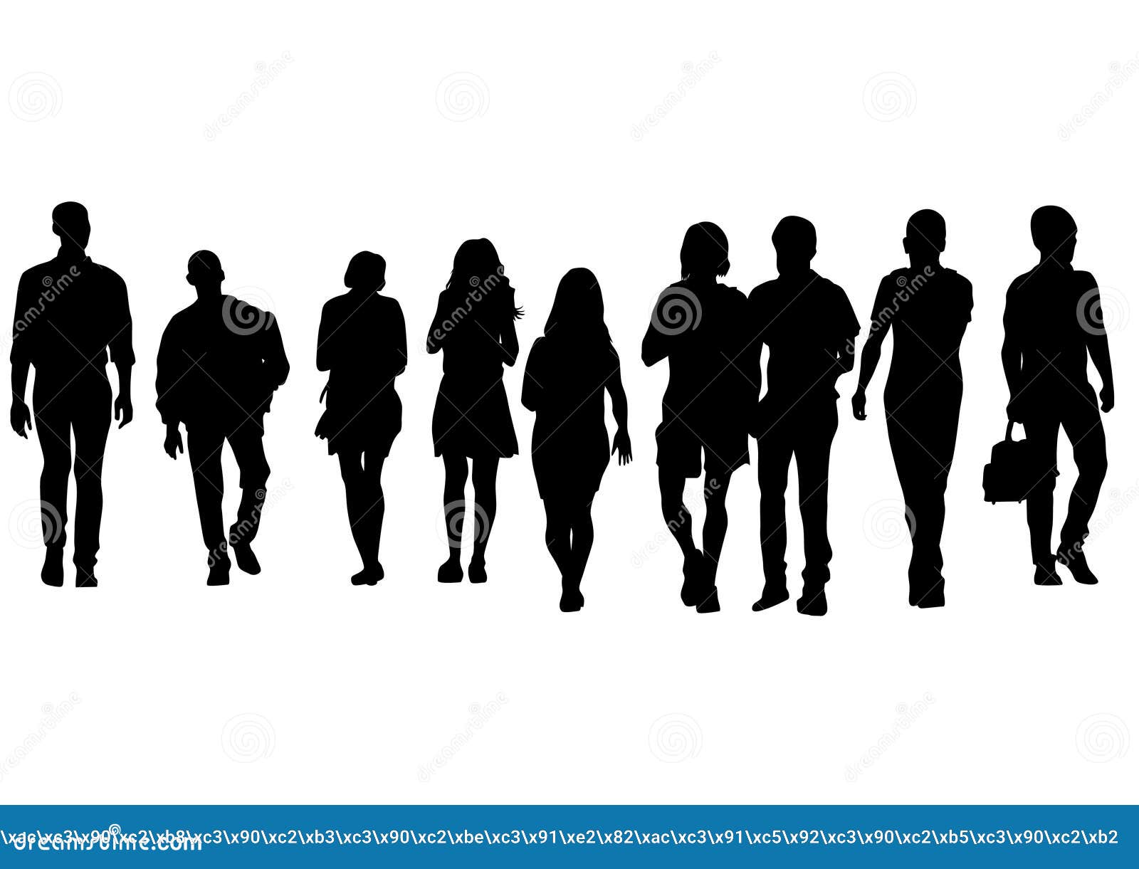 Group of people one stock vector. Illustration of casual - 98161628