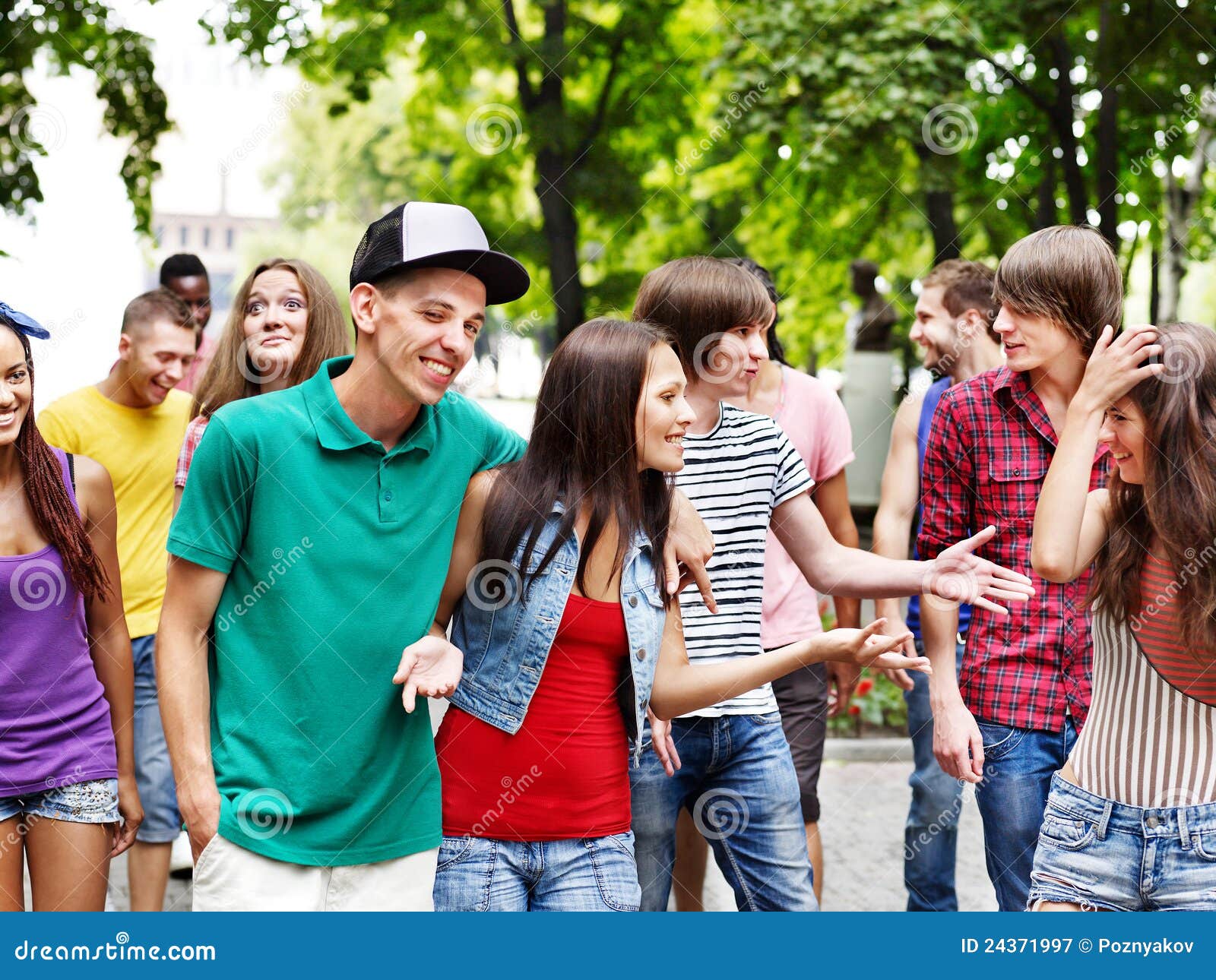 Group of people outdoors. stock image. Image of beautiful 24371997
