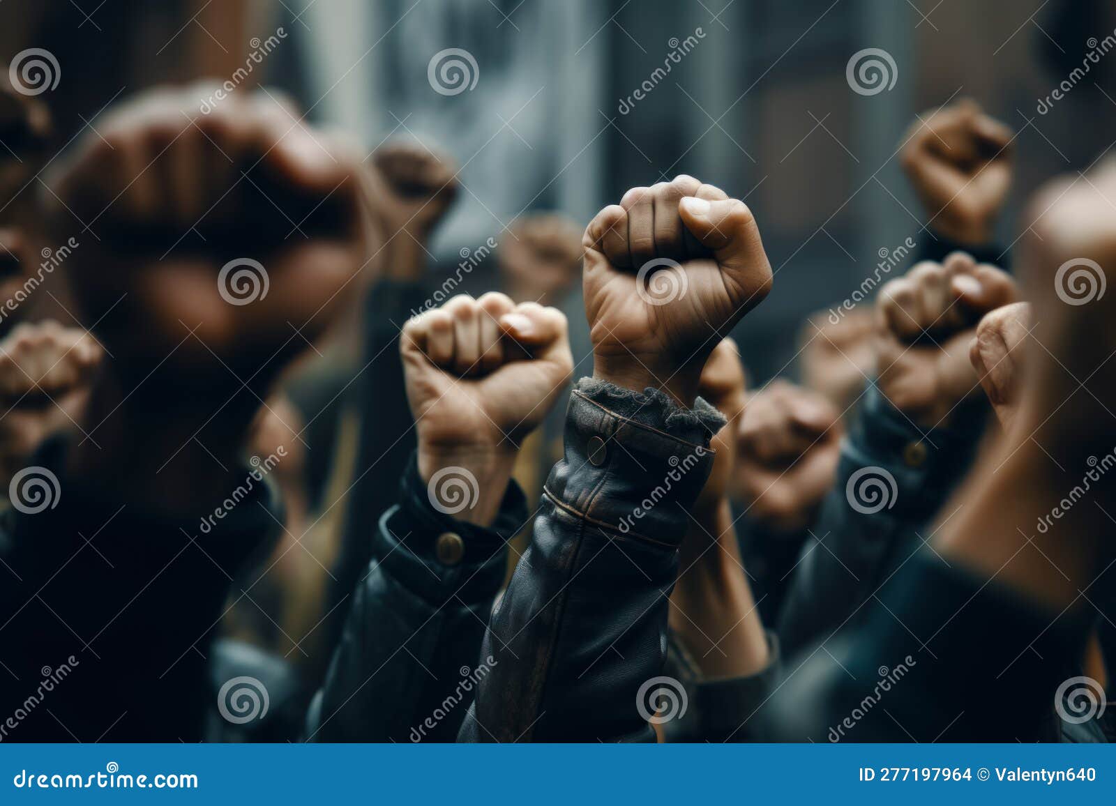 Group of People Raising Their Fists in the Air with Their Hands in the ...