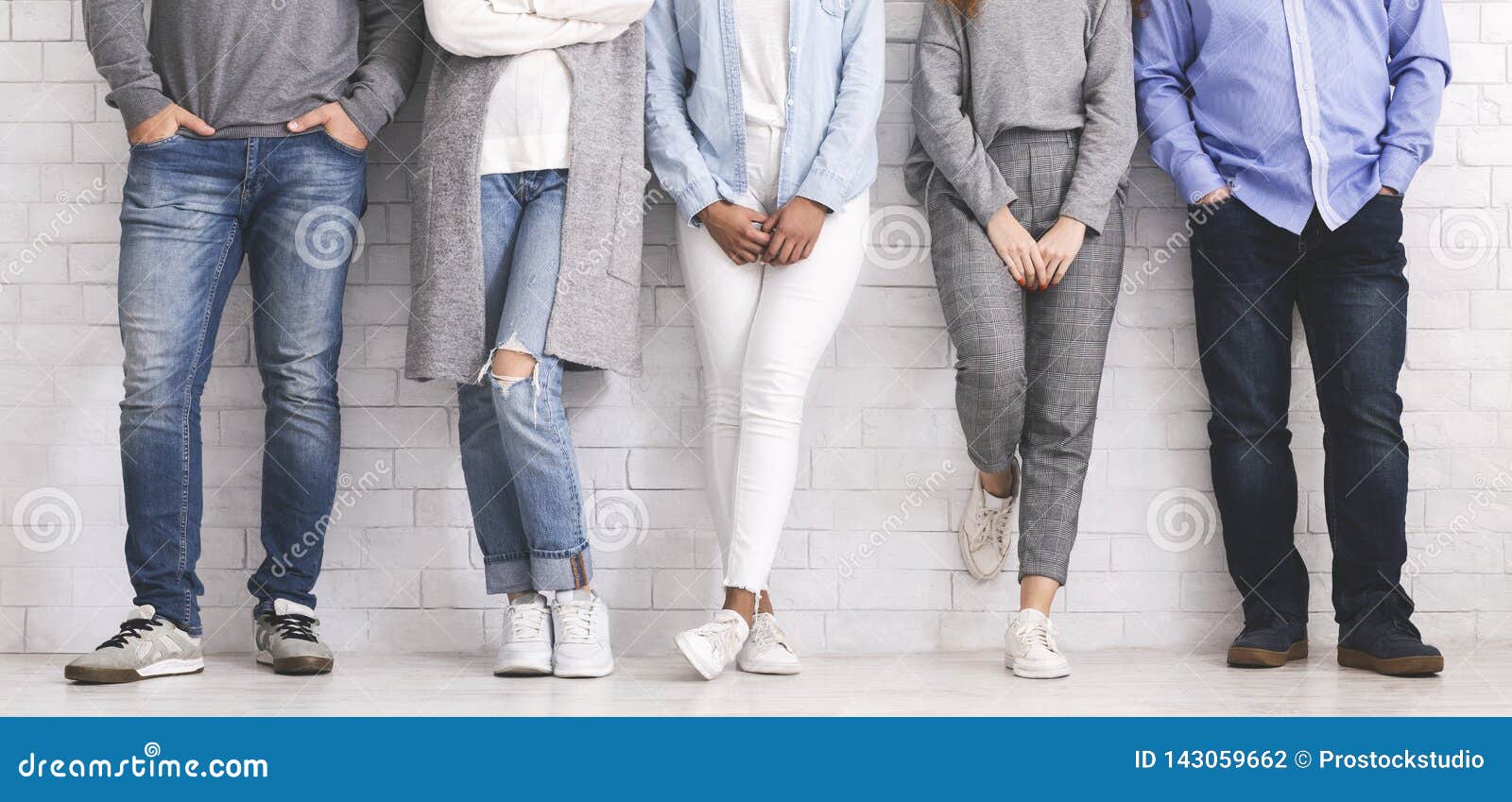 Group of People Standing in Row, Legs or Young Team Stock Photo - Image ...