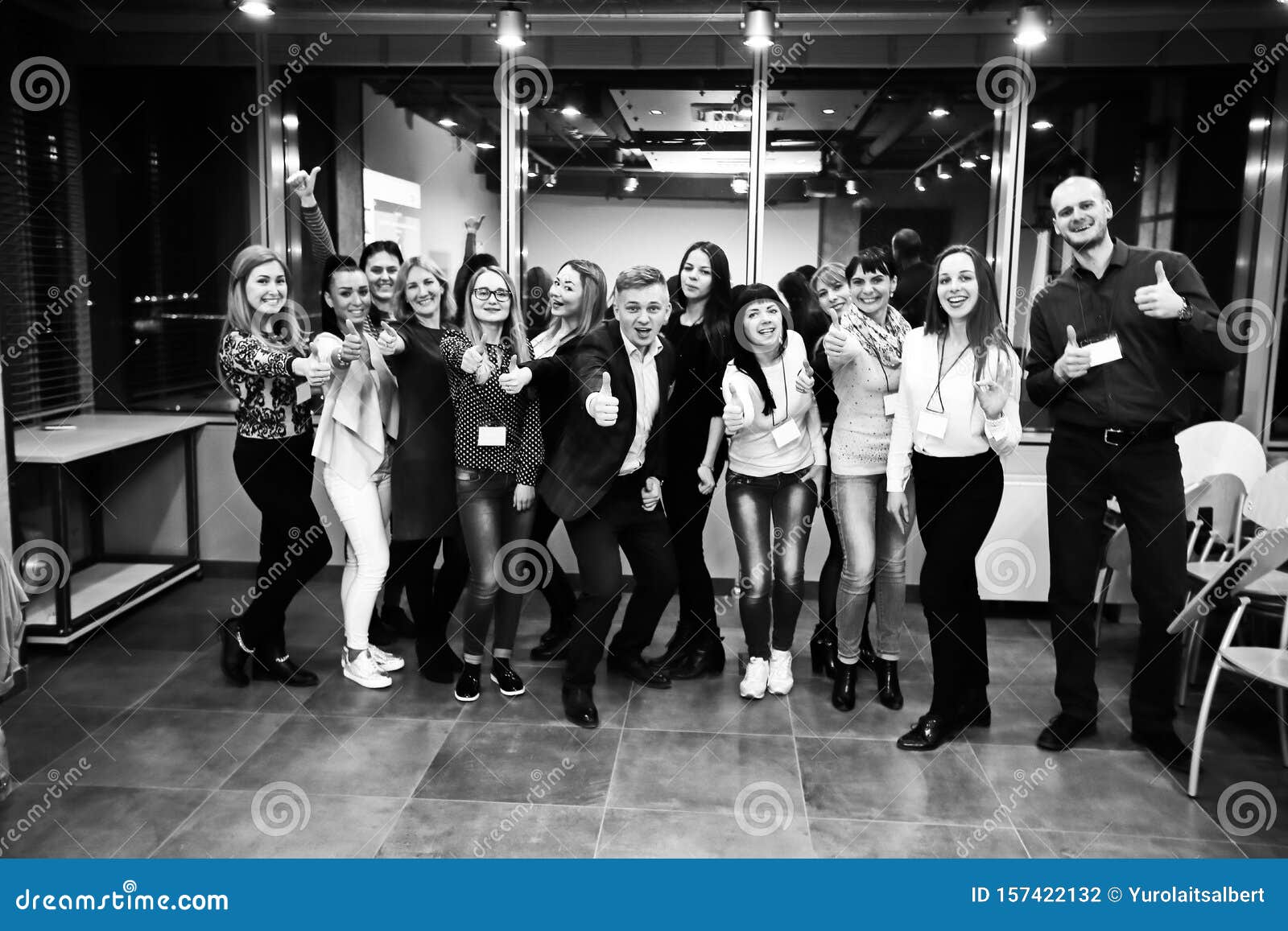 Group Portrait of the Participants of the Conference. Black and White
