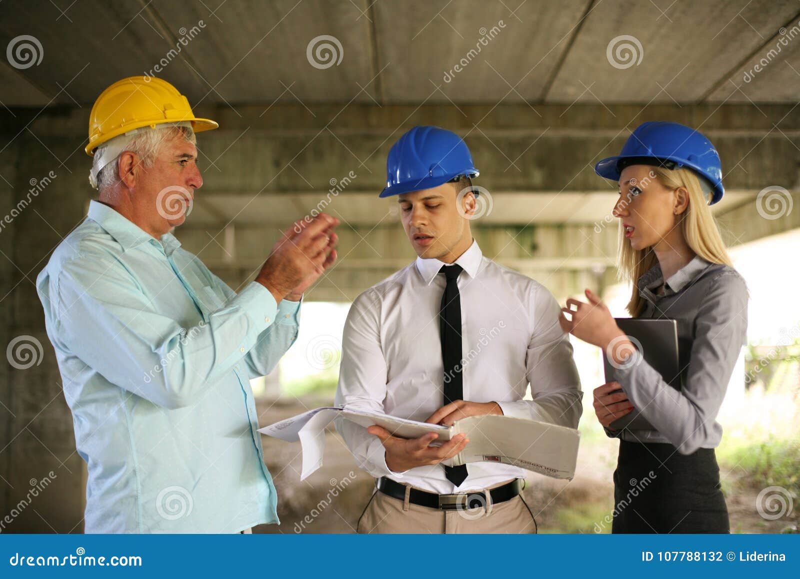 Group of Professional Construction Managers. Stock Photo Image of
