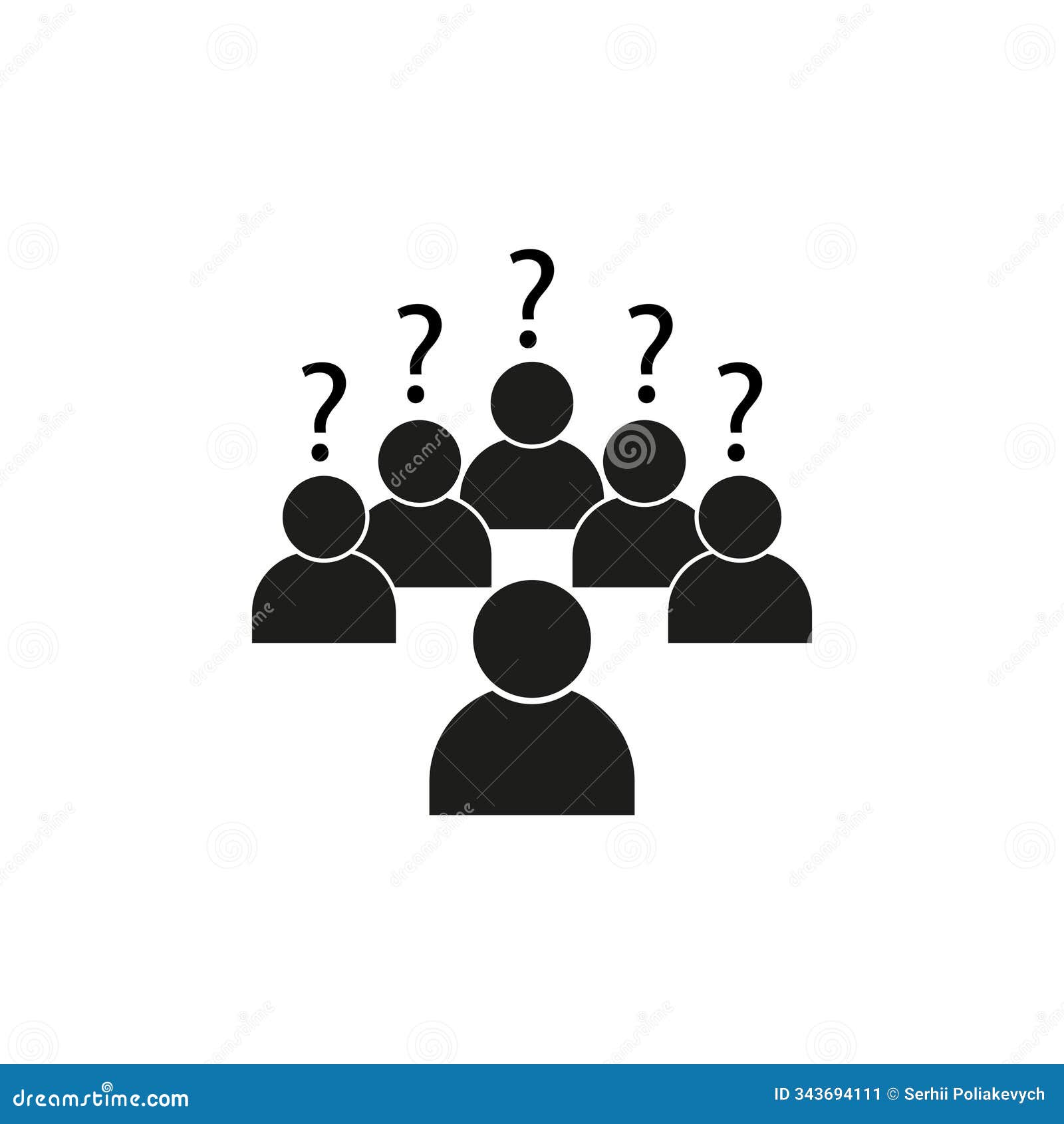 group question icon. multiple person s. inquiry representation.  concept.