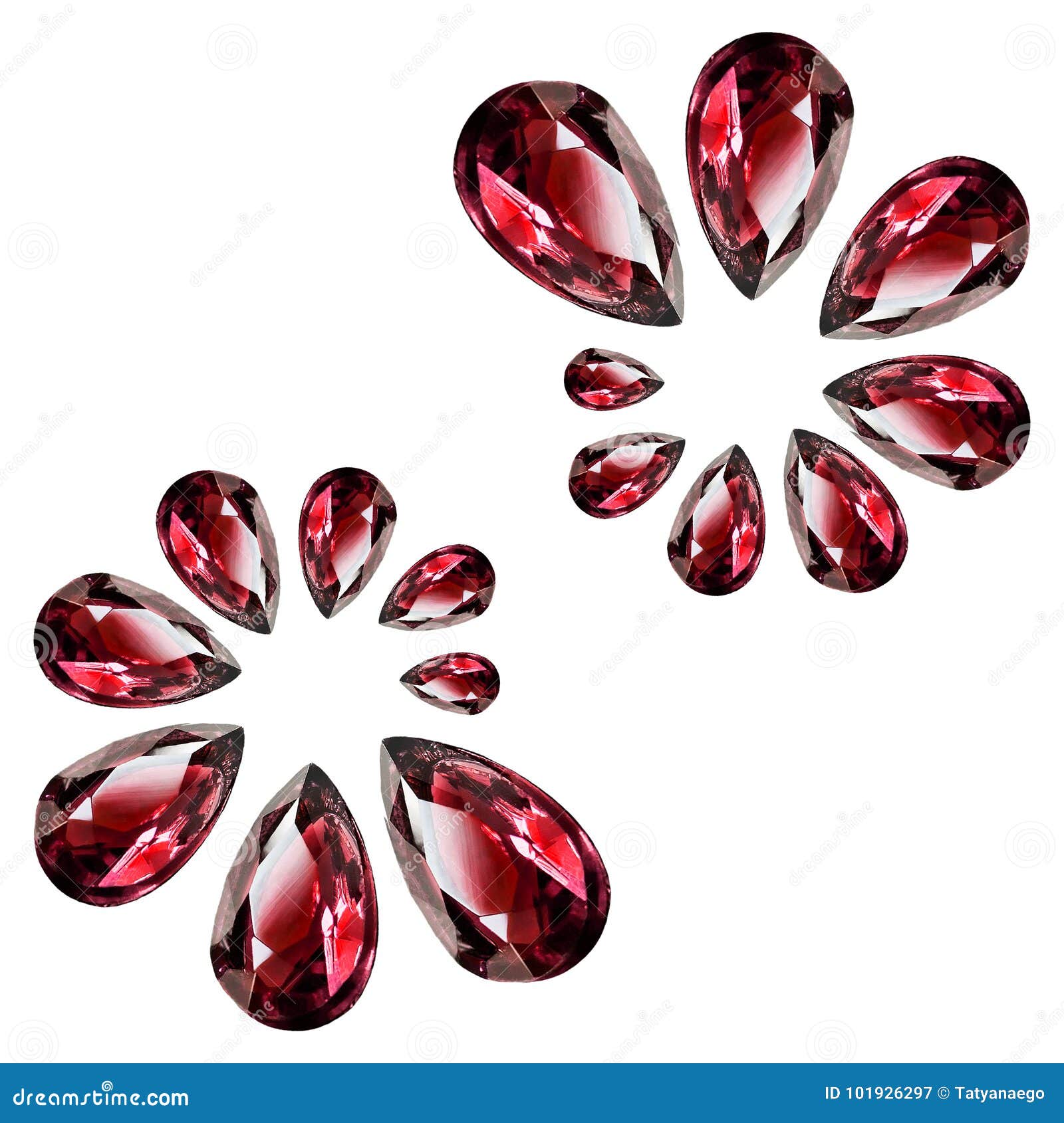 Red gems isolated stock image. Image of decor, design - 101926297