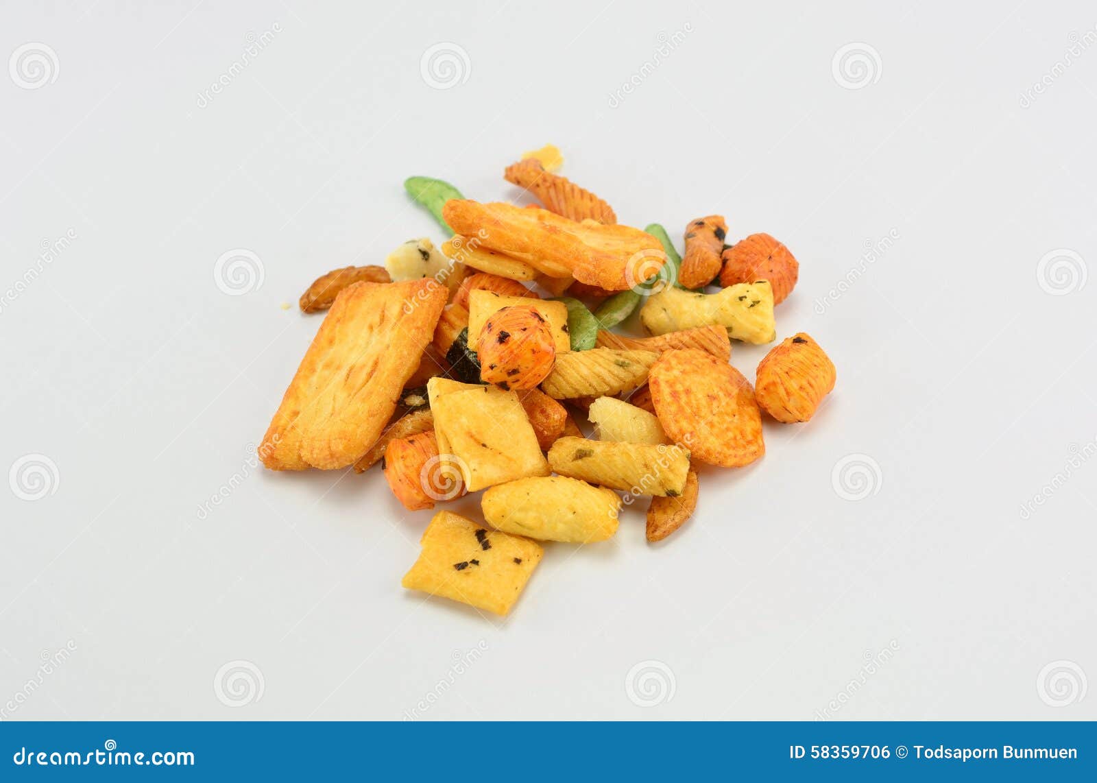 Group of Rice Cracker on White Background Stock Photo Image of toast, closeup 58359706