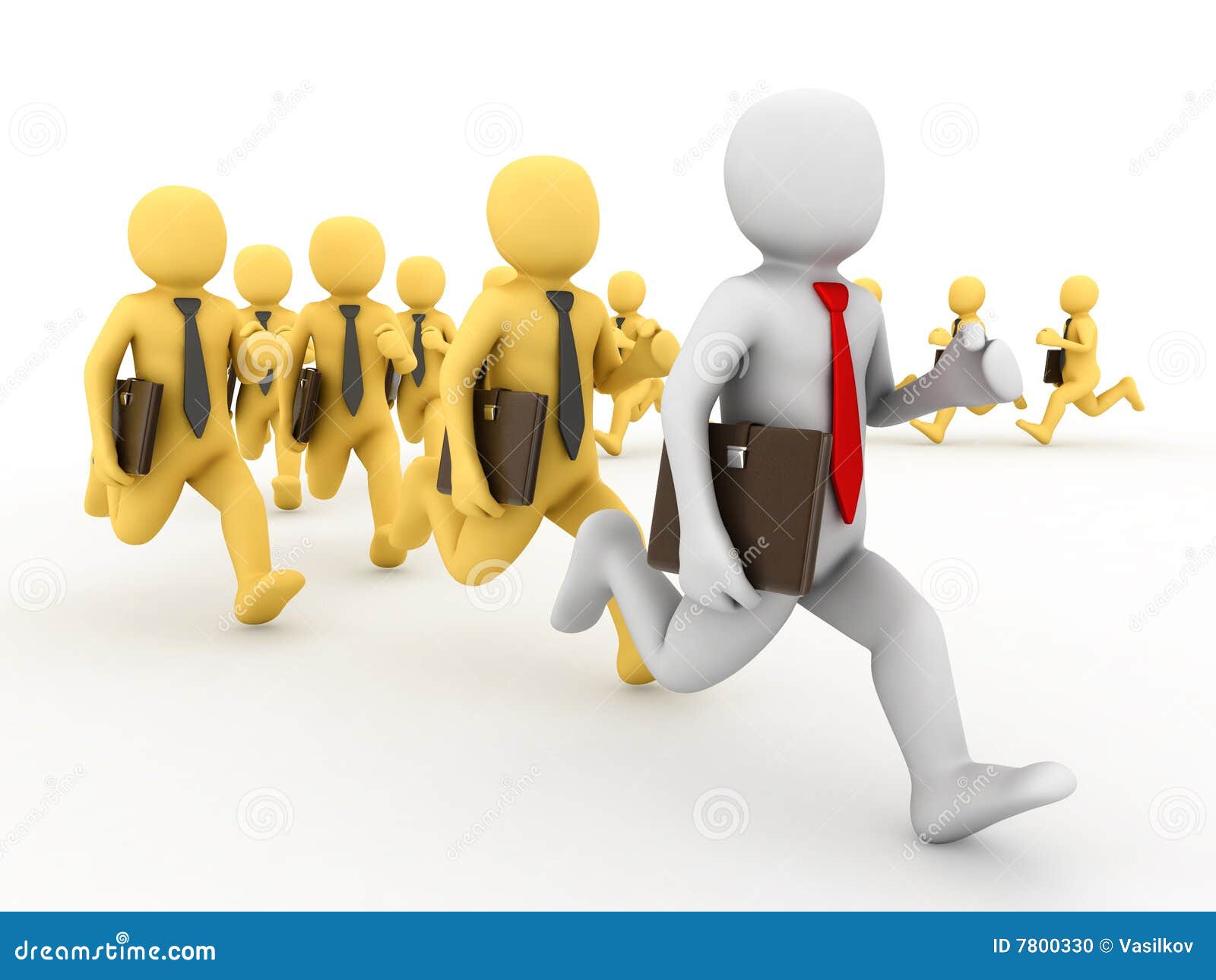 Group running businessman. stock illustration. Illustration of hurry ...