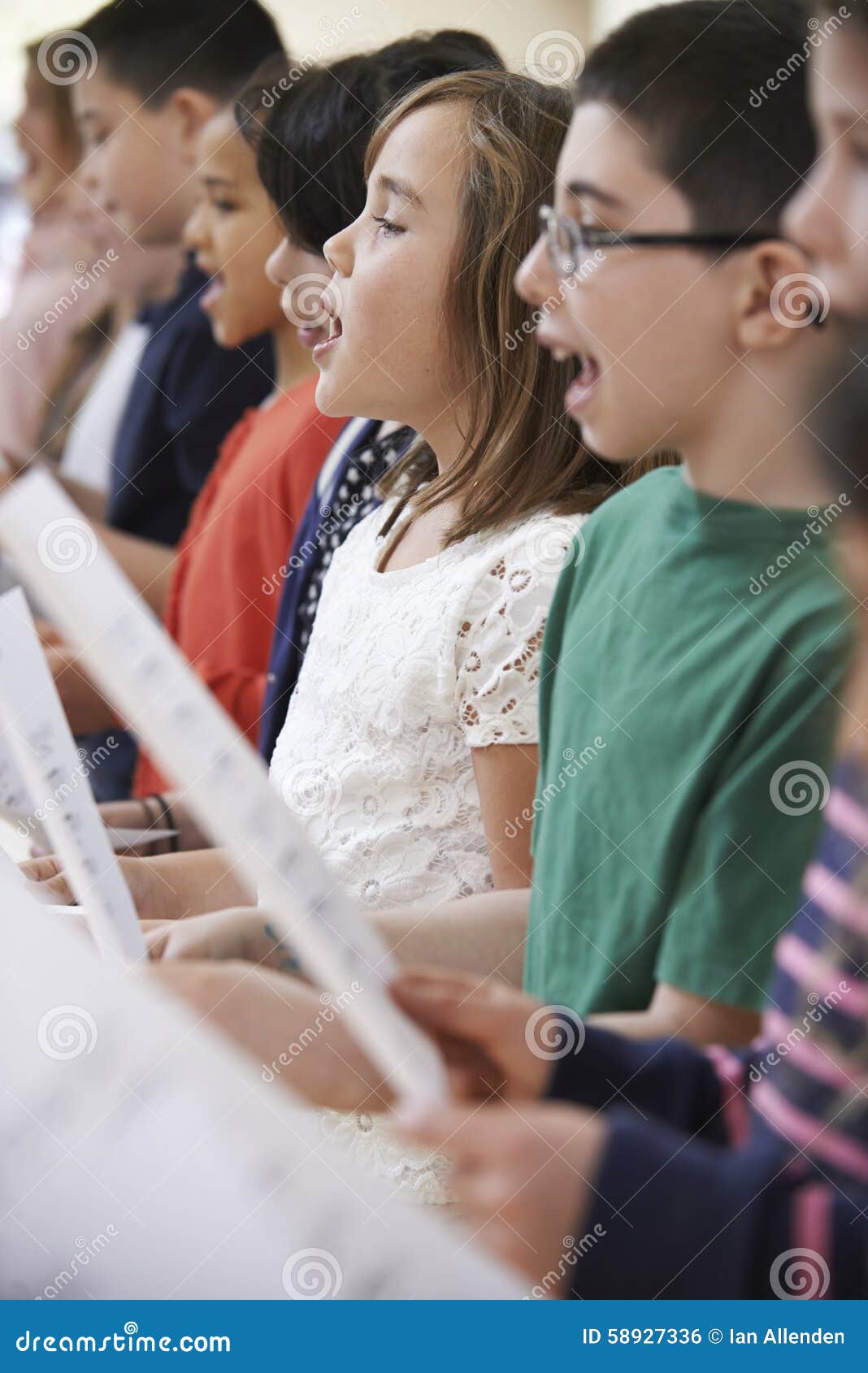 Group of School Children Singing in Choir Together Stock Photo Image of people, child 58927336