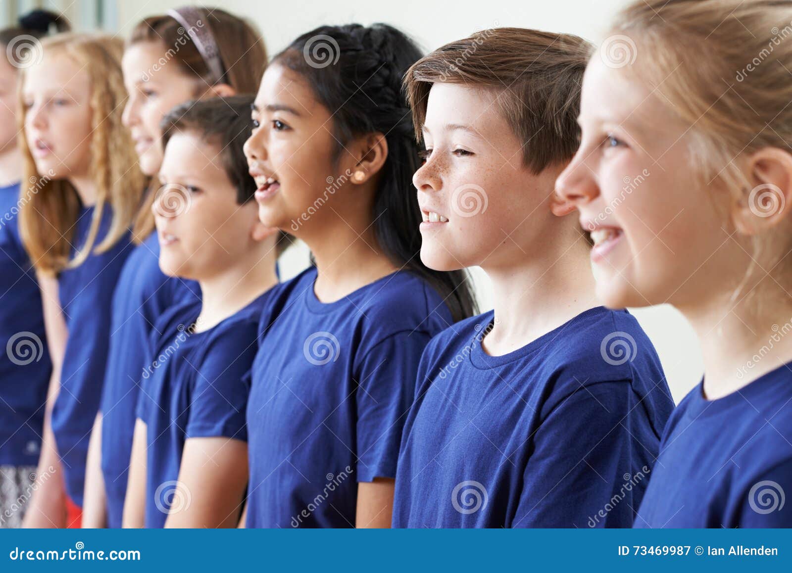 Group of School Children Singing in Choir Together Stock Image Image of class, girl 73469987
