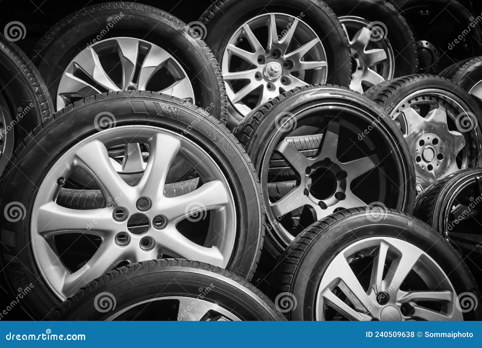 Group of Second Hand Mags with Tires Stock Photo Image of transport