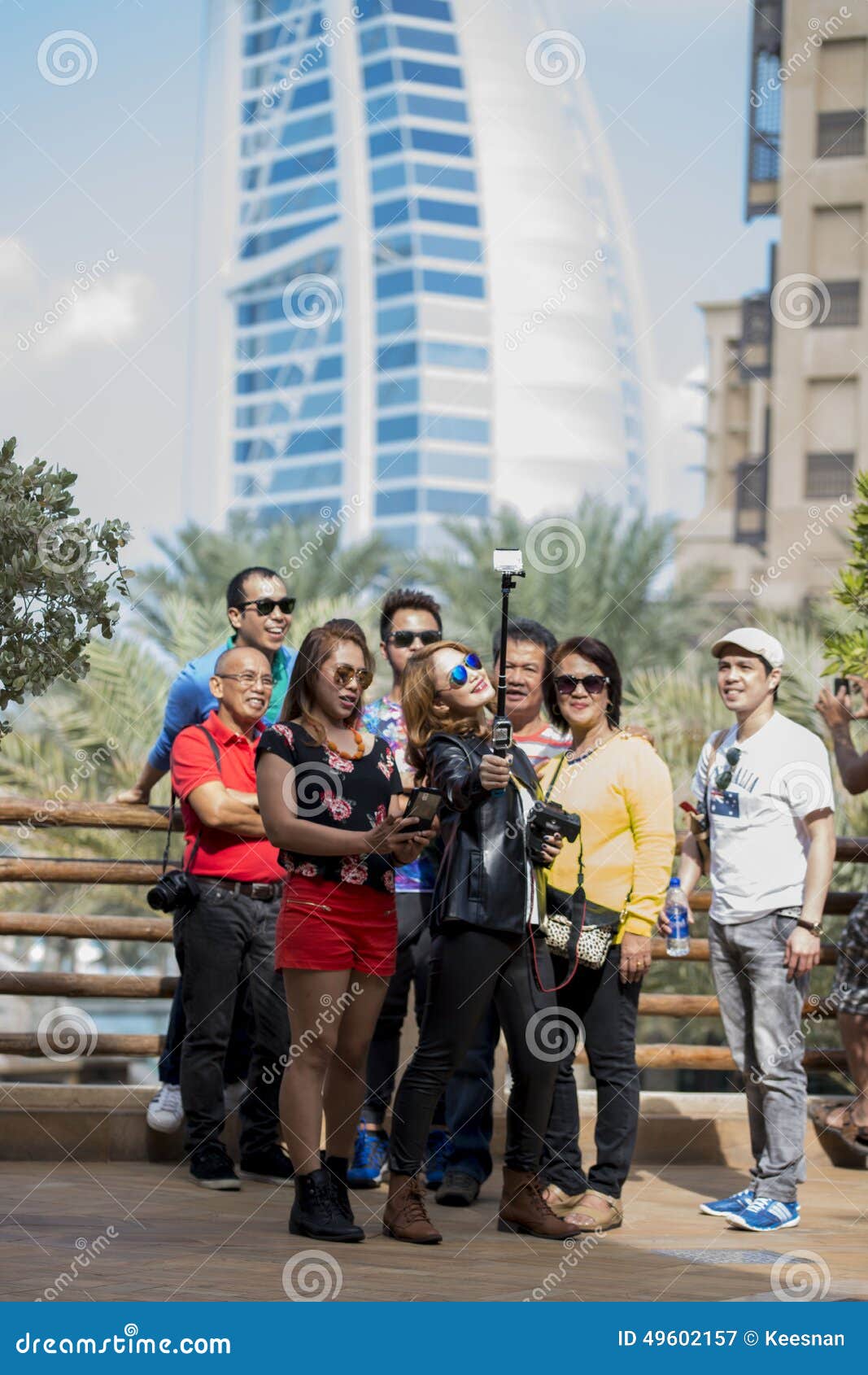 Group Selfie Burj Al Arab Dubai Uae Editorial Photography Image Of Dusk Hotel 49602157