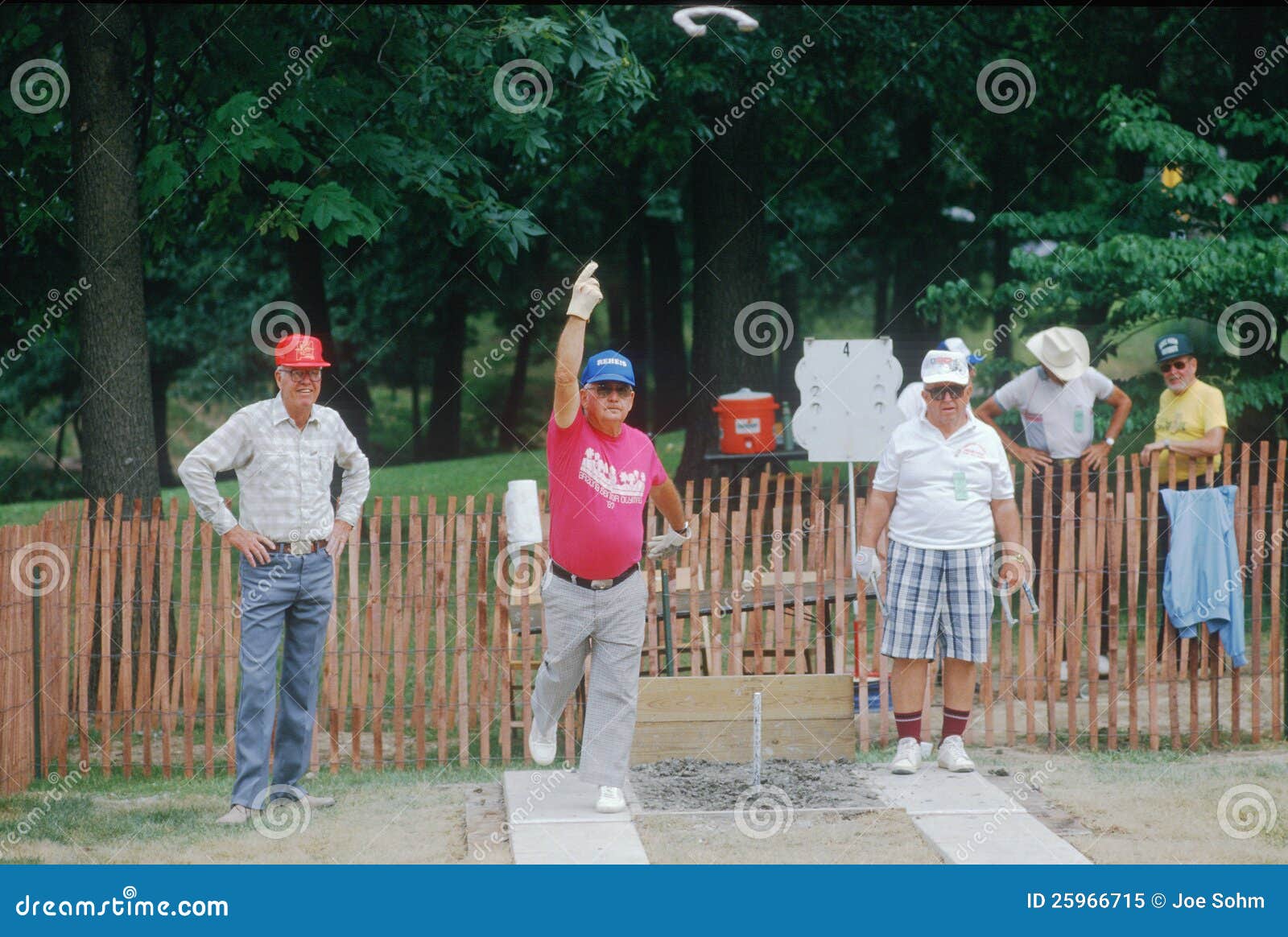 A Group of Seniors Playing a Game of Horseshoe Editorial Image Image