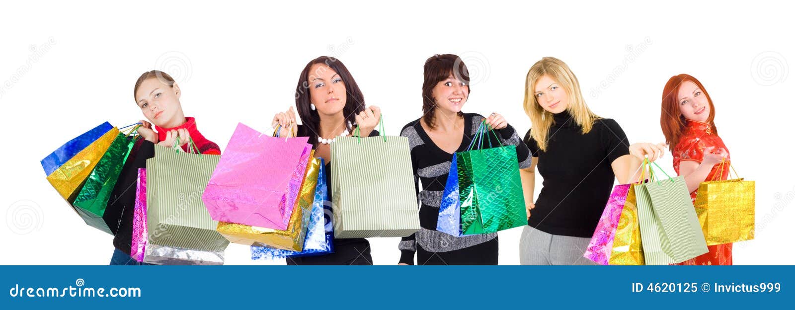 Group of shopping women stock image. Image of lady, attractive 4620125