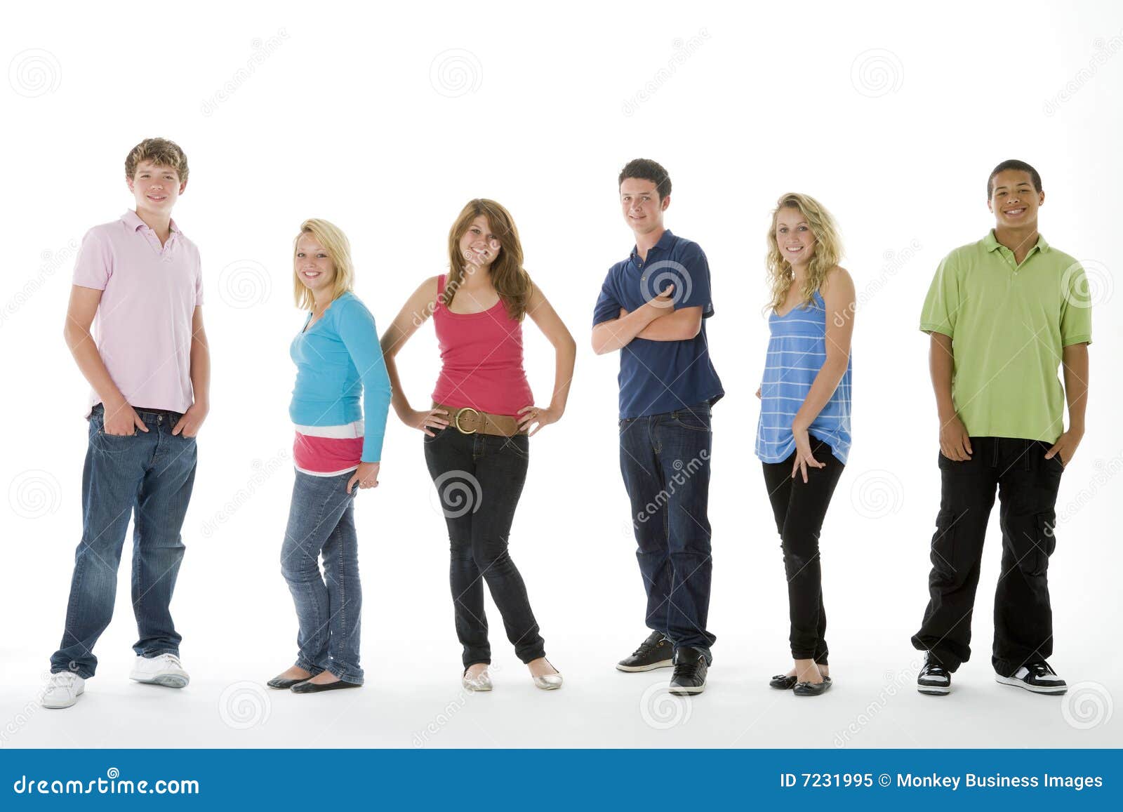 group shot of teenagers