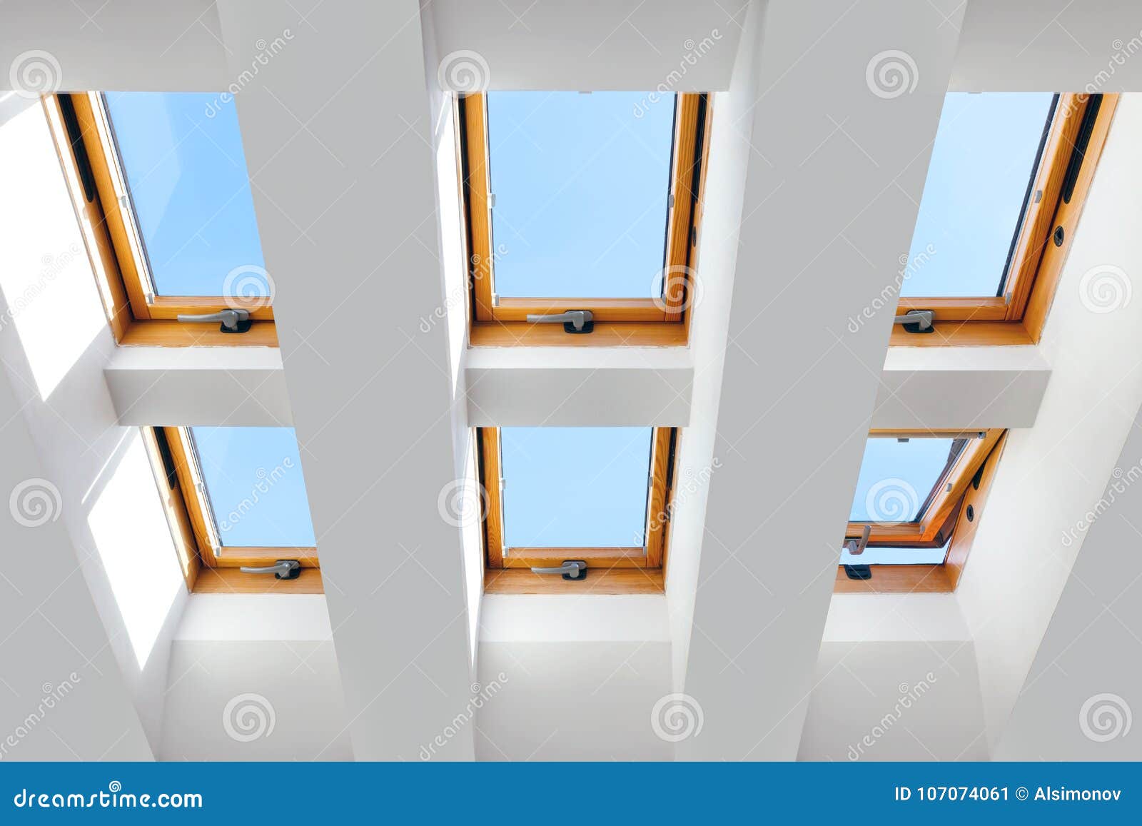 The Design of the Six Skylights Windows Stock Image Image of design, house 107074061