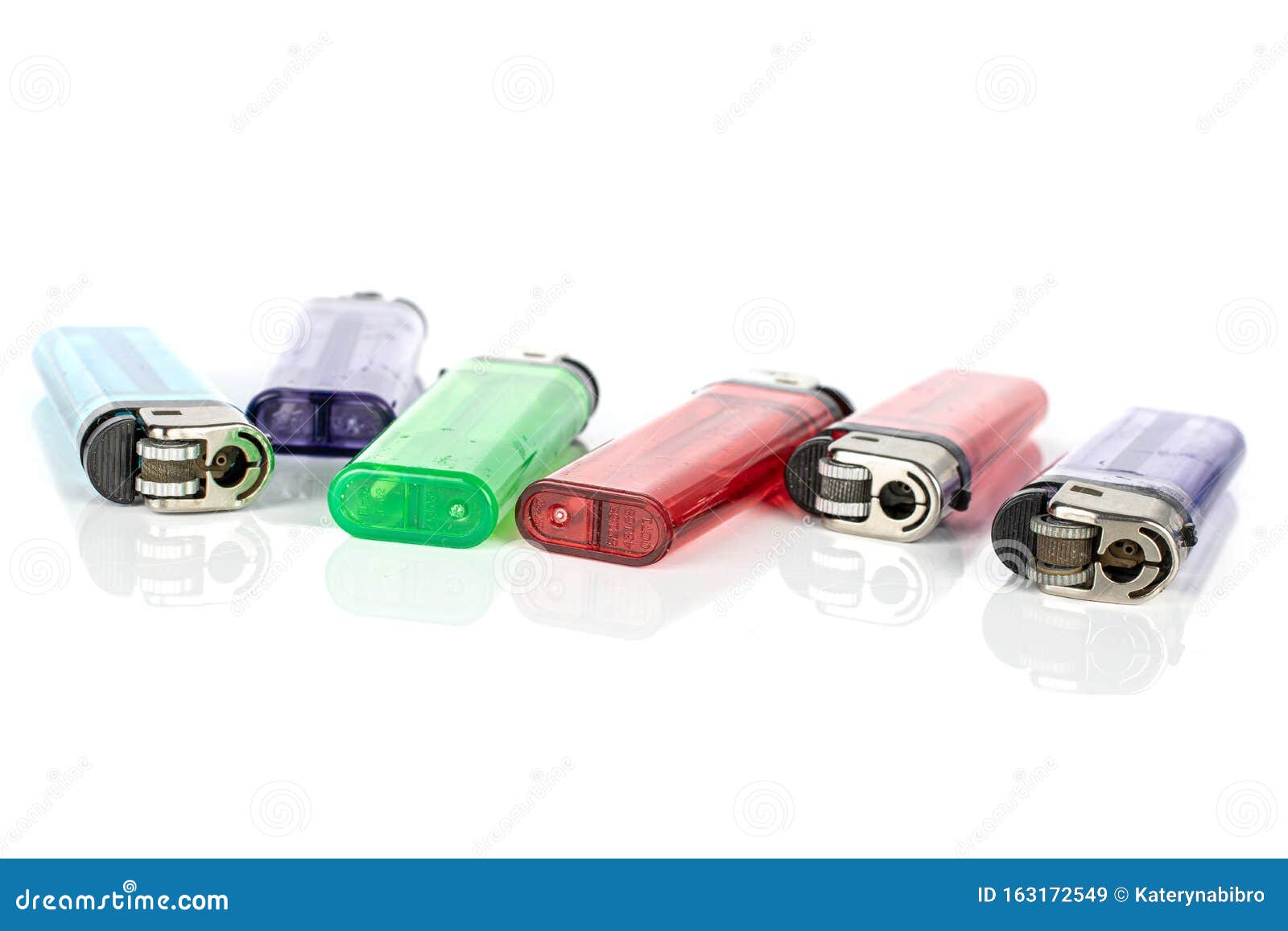 Plastic Lighter Isolated on White Stock Image Image of combustible