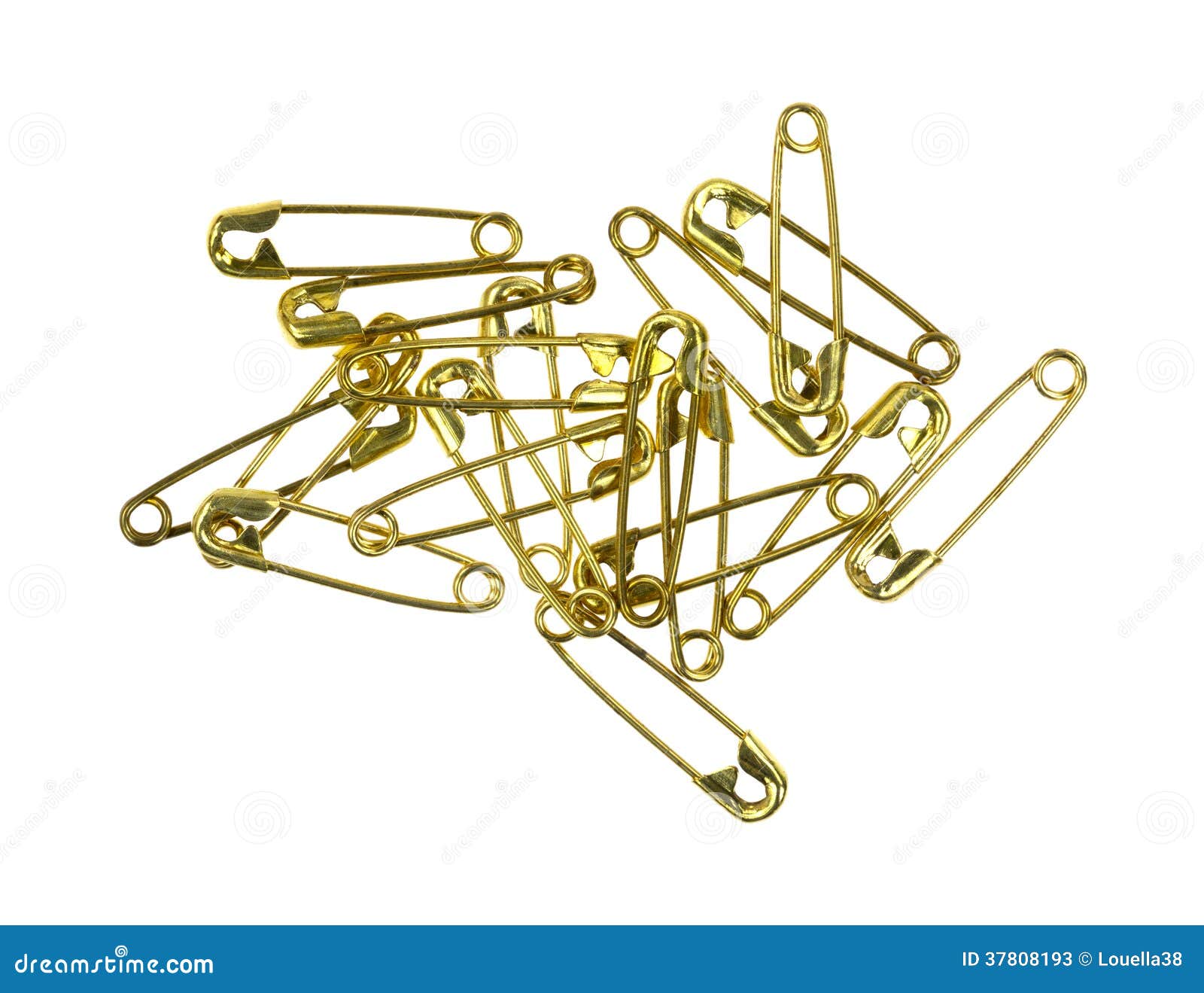 Group of Small Safety Pins stock image. Image of clasps 37808193