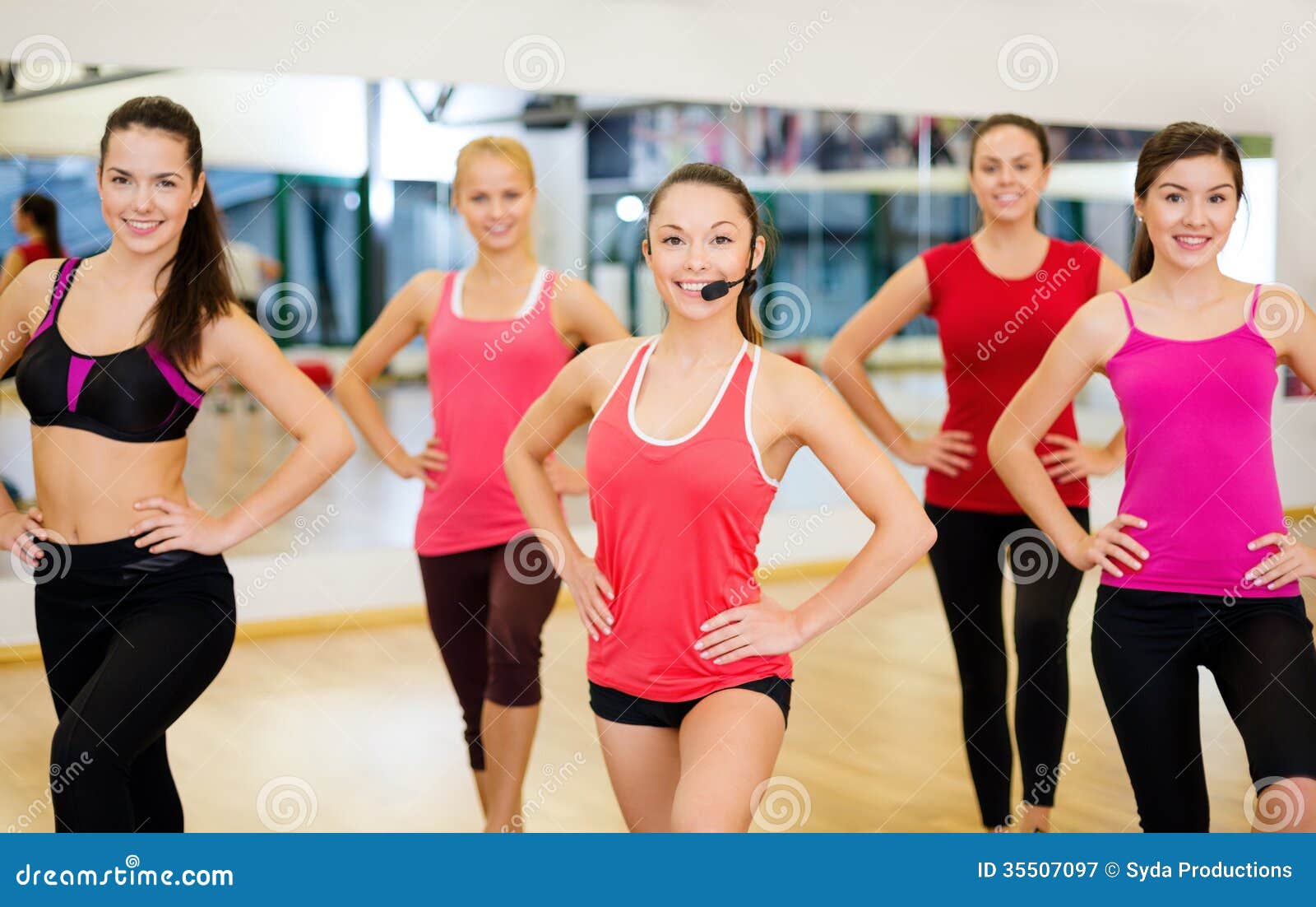 Happy Group Of Fitness People In A Gym Stock Photo, Picture and Royalty  Free Image. Image 42291236.