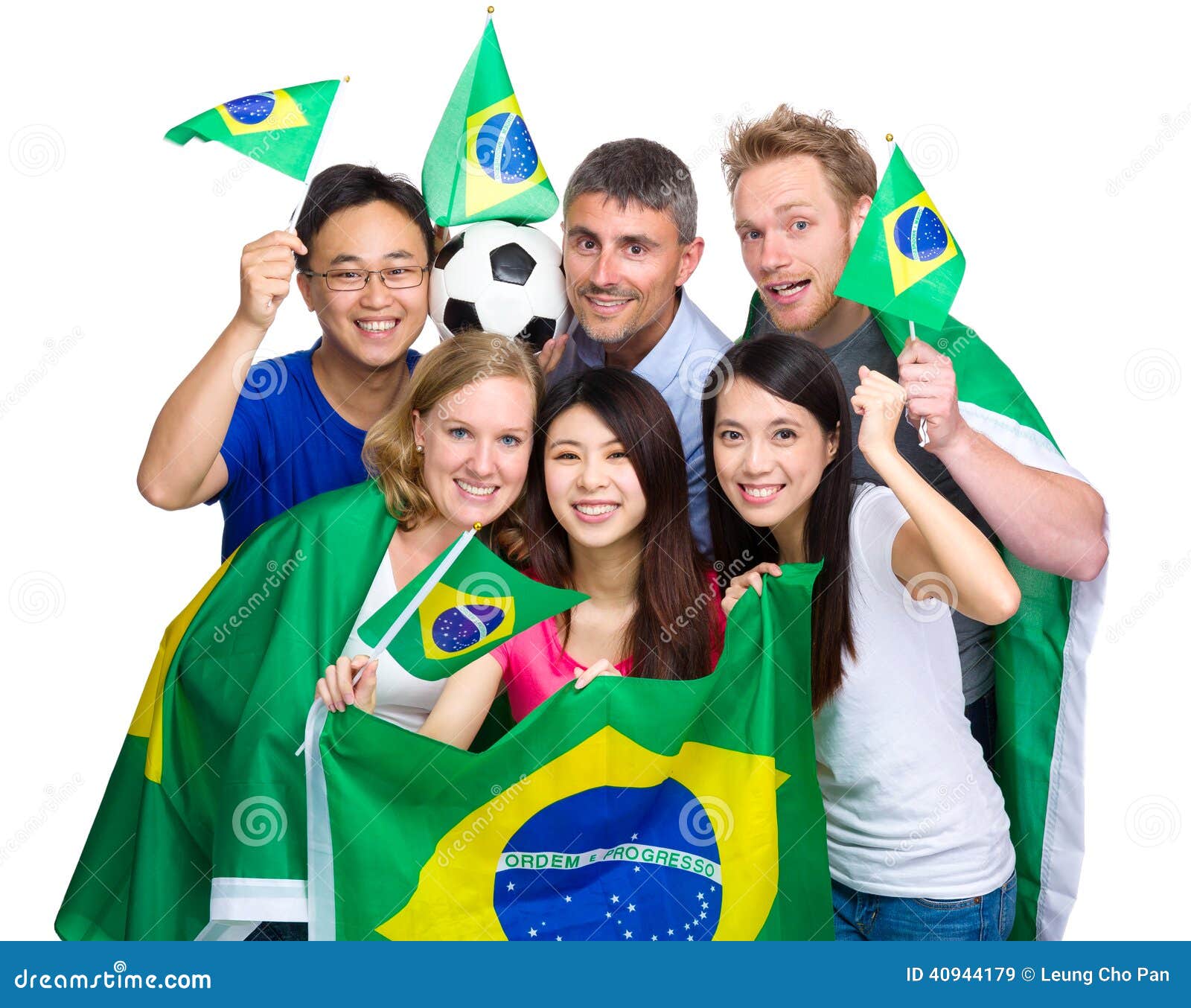 Group of Soccer Fans from Different Country Stock Image Image of