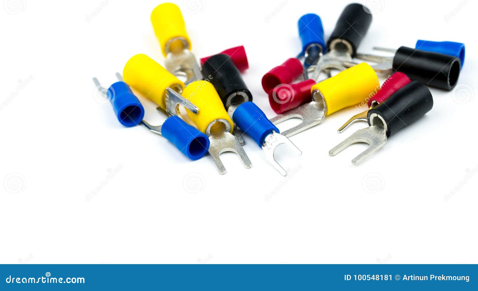 group of spade terminals electrical cable connector accessories