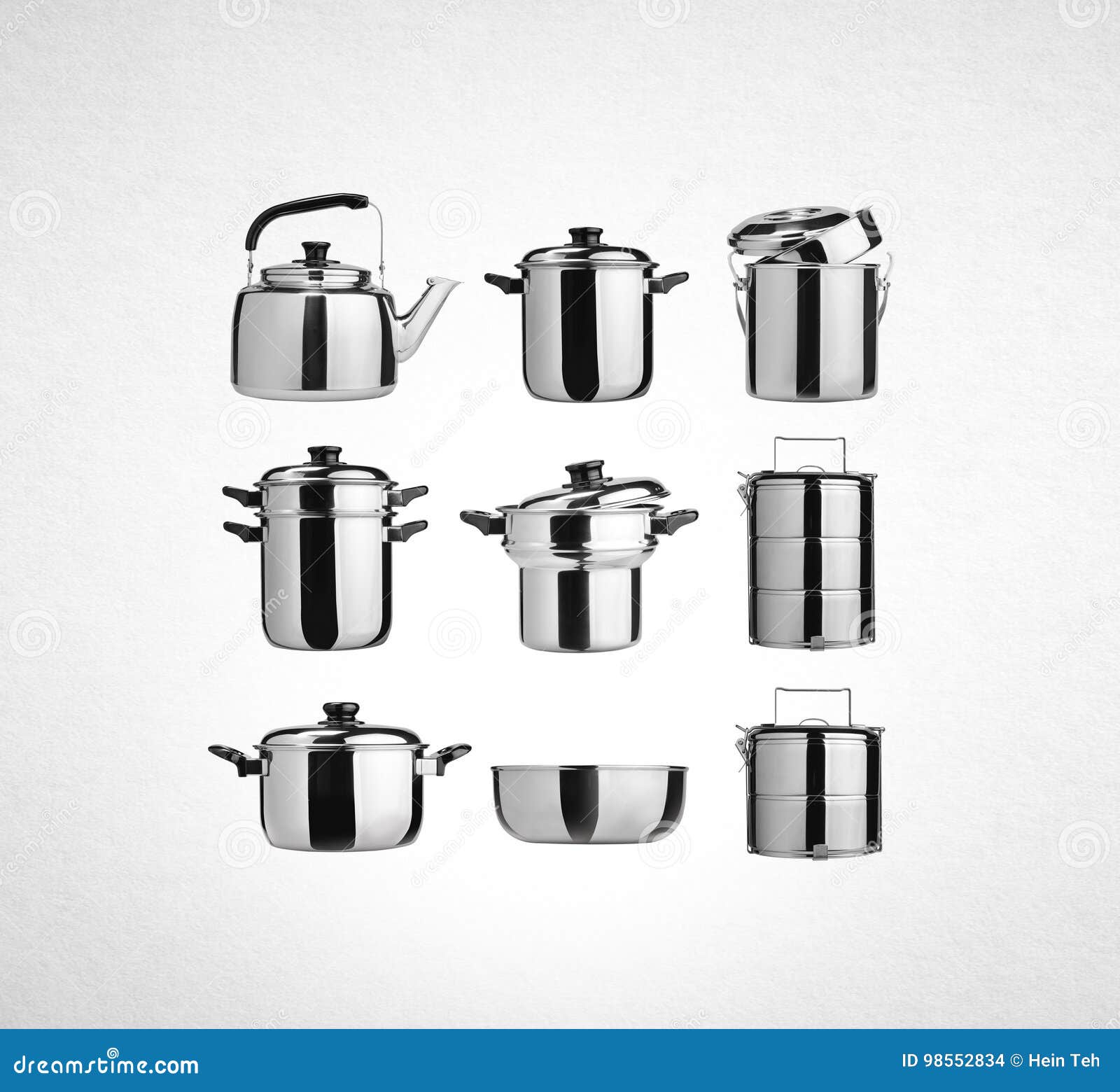 Kitchenware. Group of Stainless Steel Kitchenware Stock Photo Image