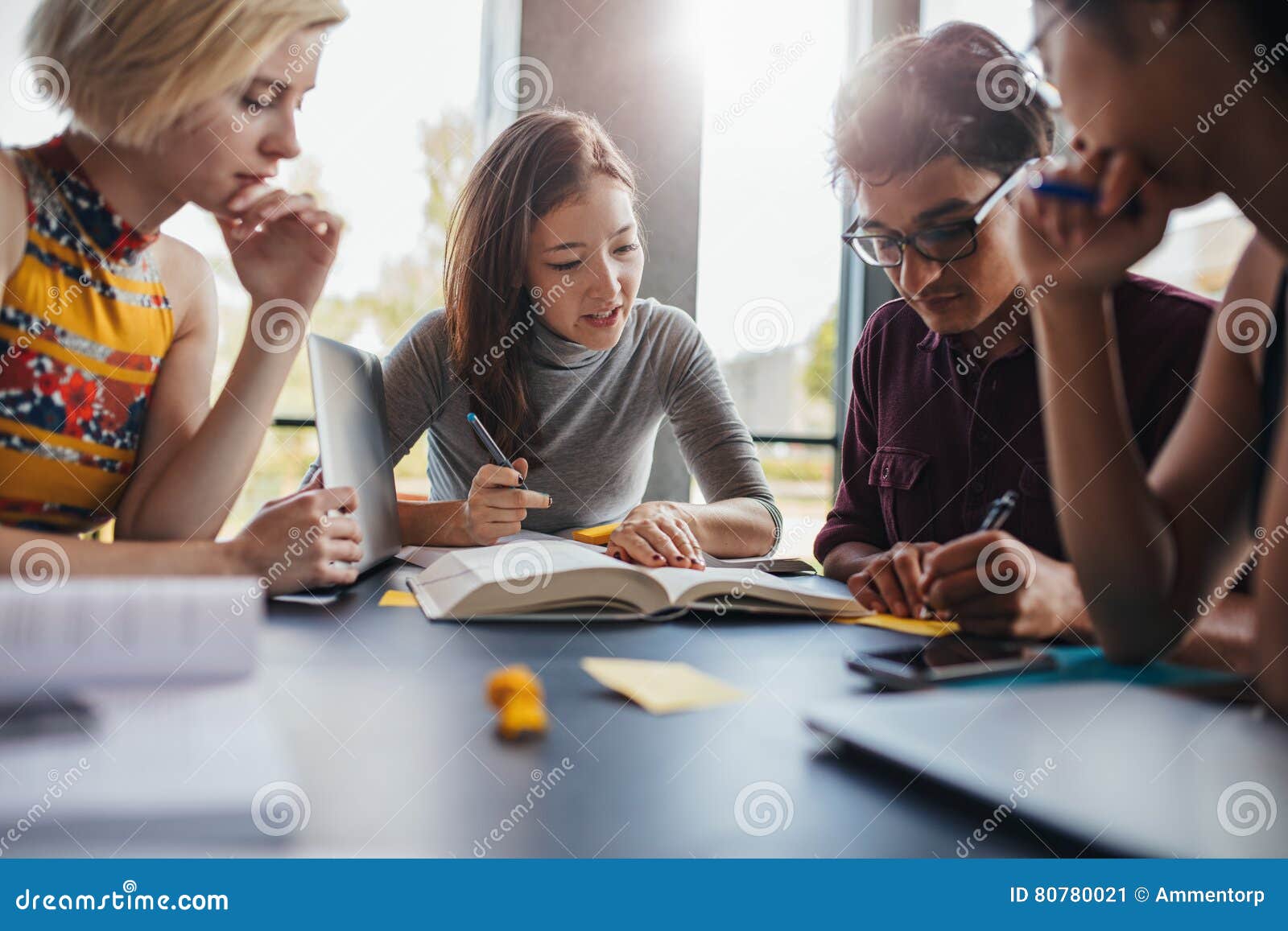 students doing assignment