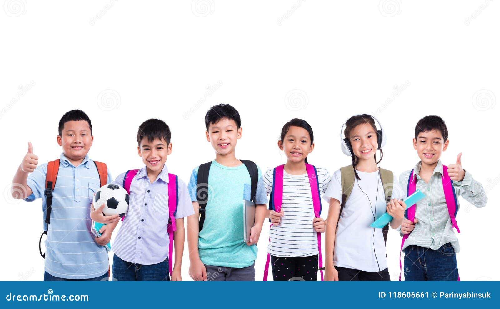 Group of Students Standing Over White Background Stock Image Image of