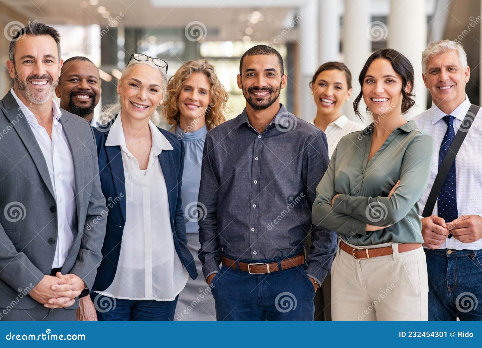 group of successful multiethnic business team