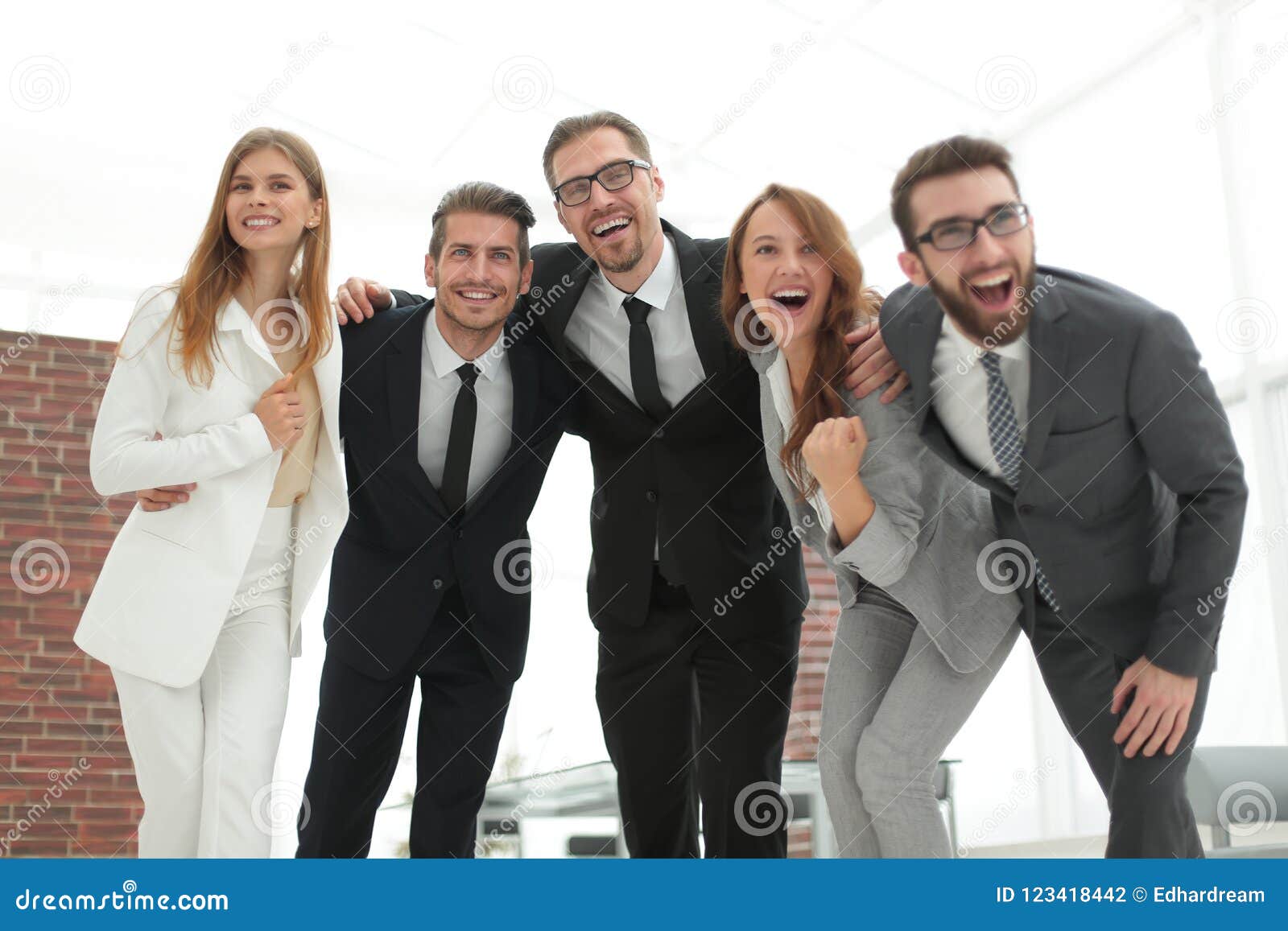Group of Successful Young People Standing Together Stock Photo - Image
