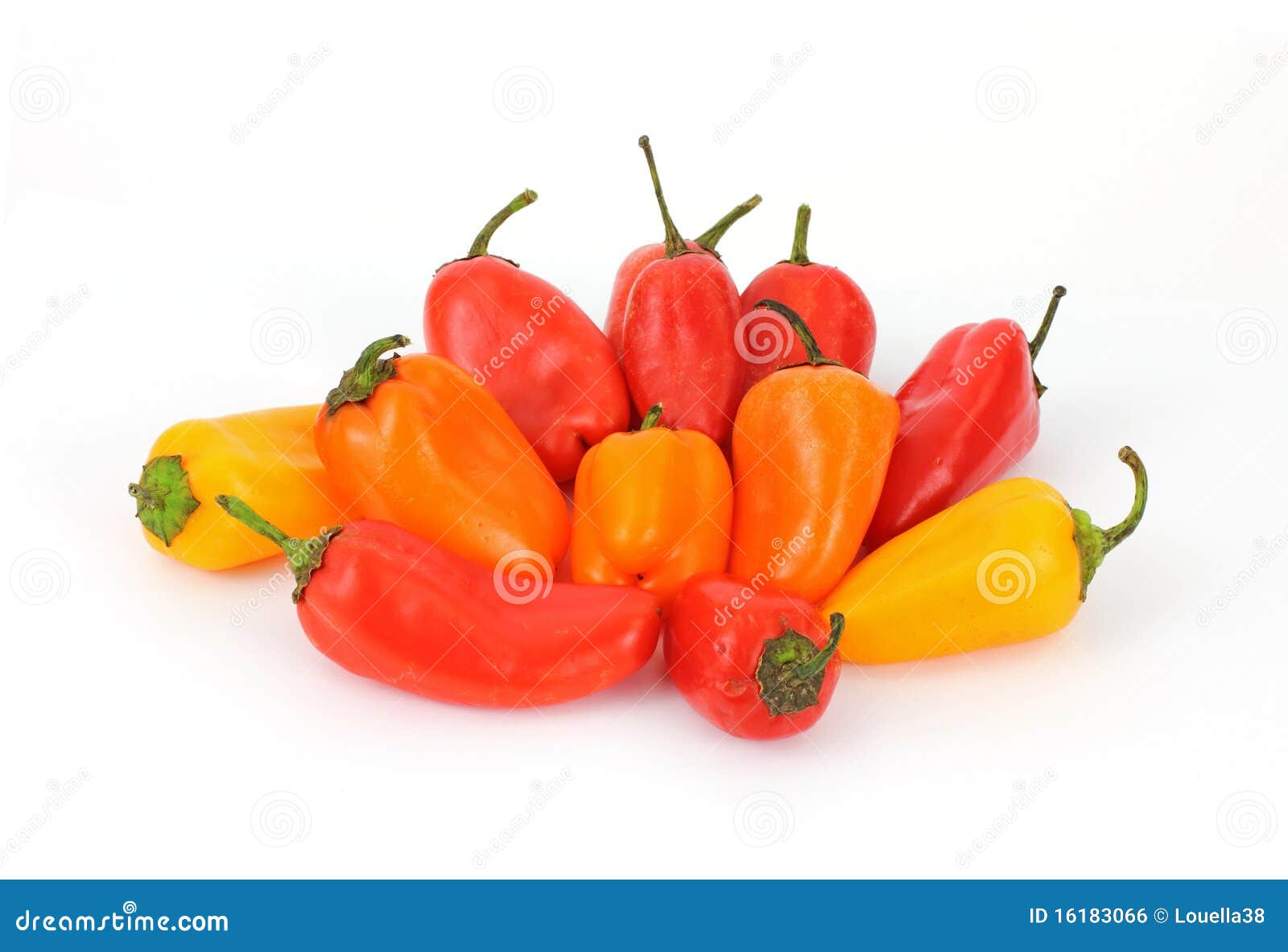 group sweet mini peppers
