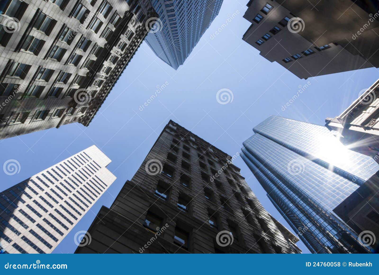 group of tall office buildings