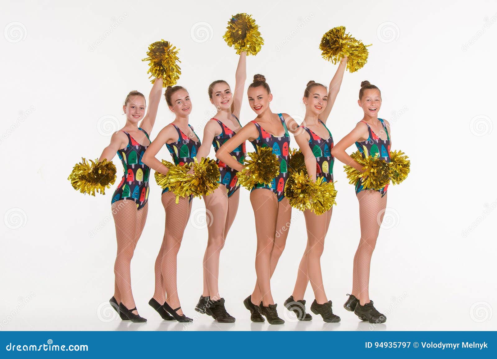 White Teen Cheerleaders