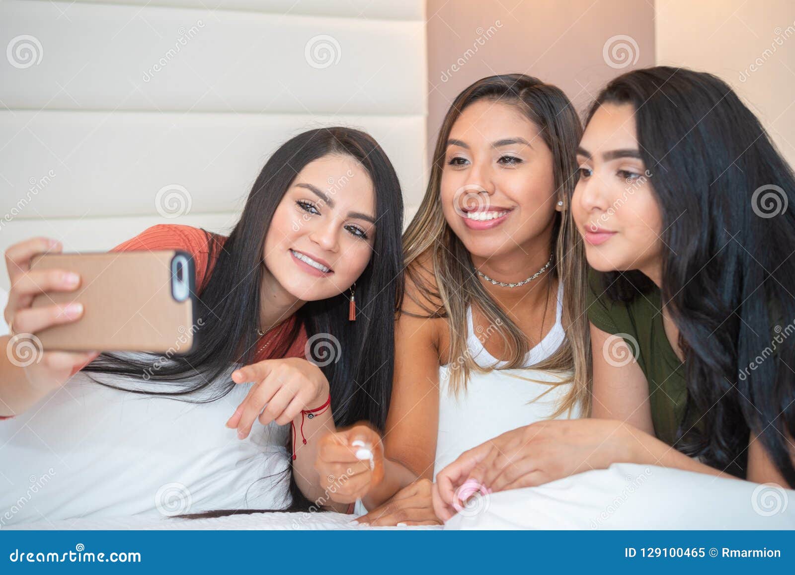 Group of Teen Girls in a Bedroom Stock Image - Image of lifestyle ...