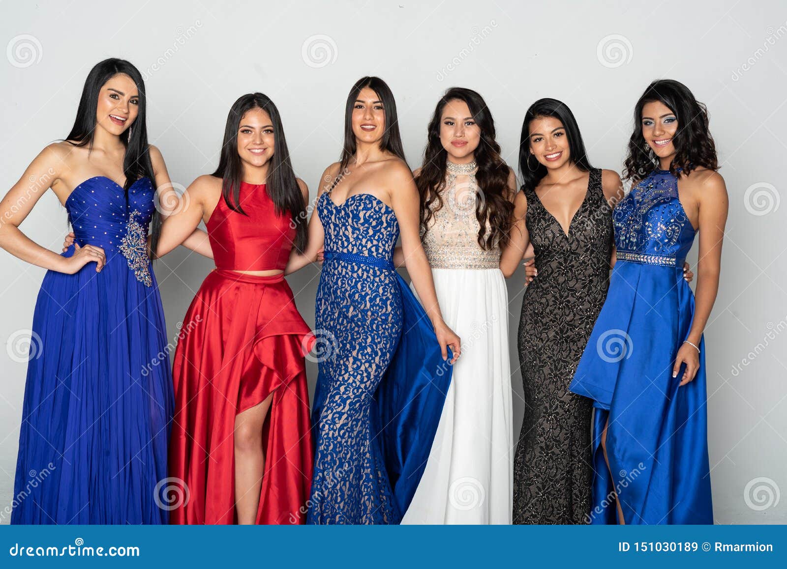 Group of Teen Girls Going To Prom Dance ...