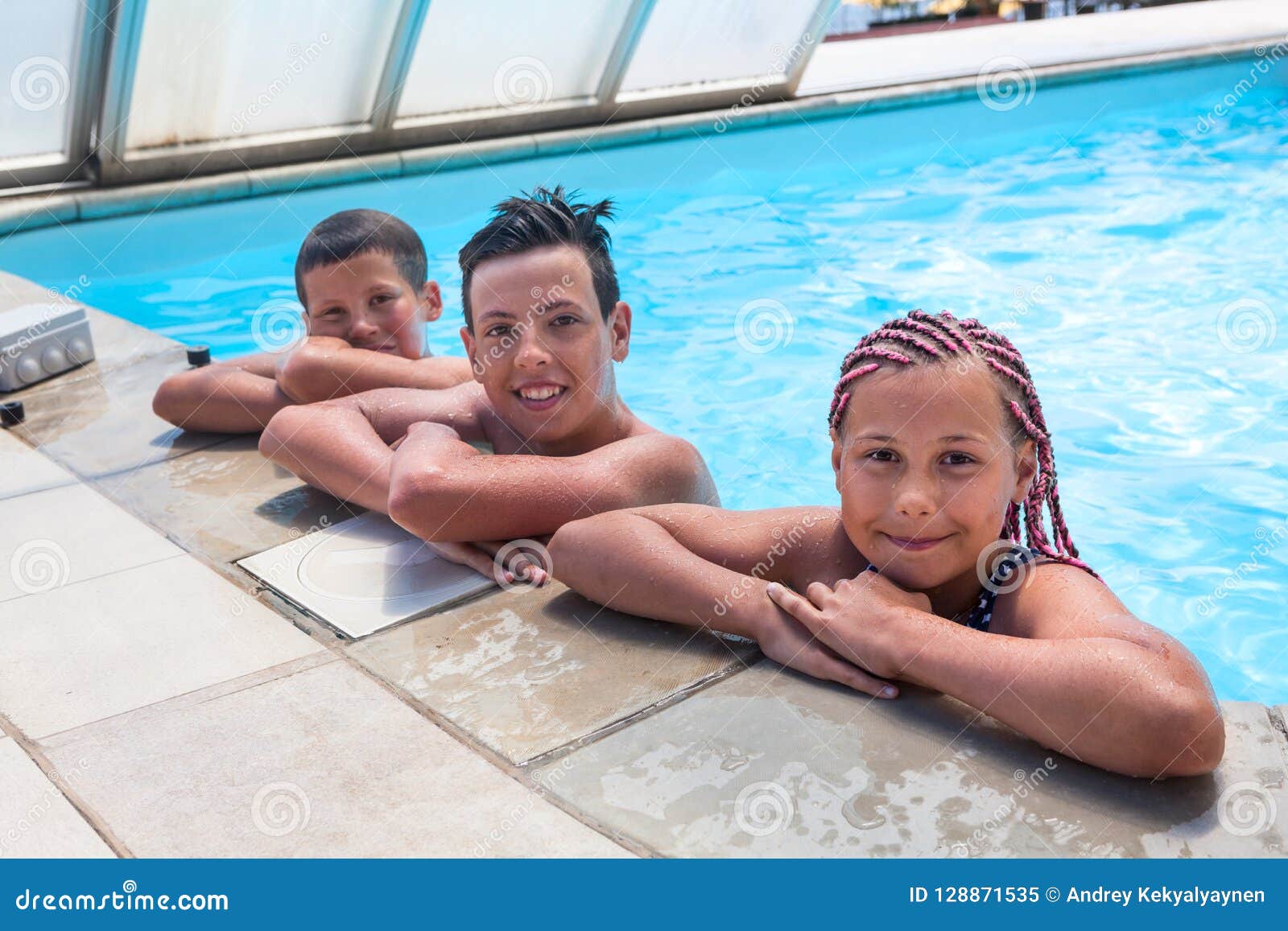 Children Teens Swimming Pool Stock Images 212 Photos