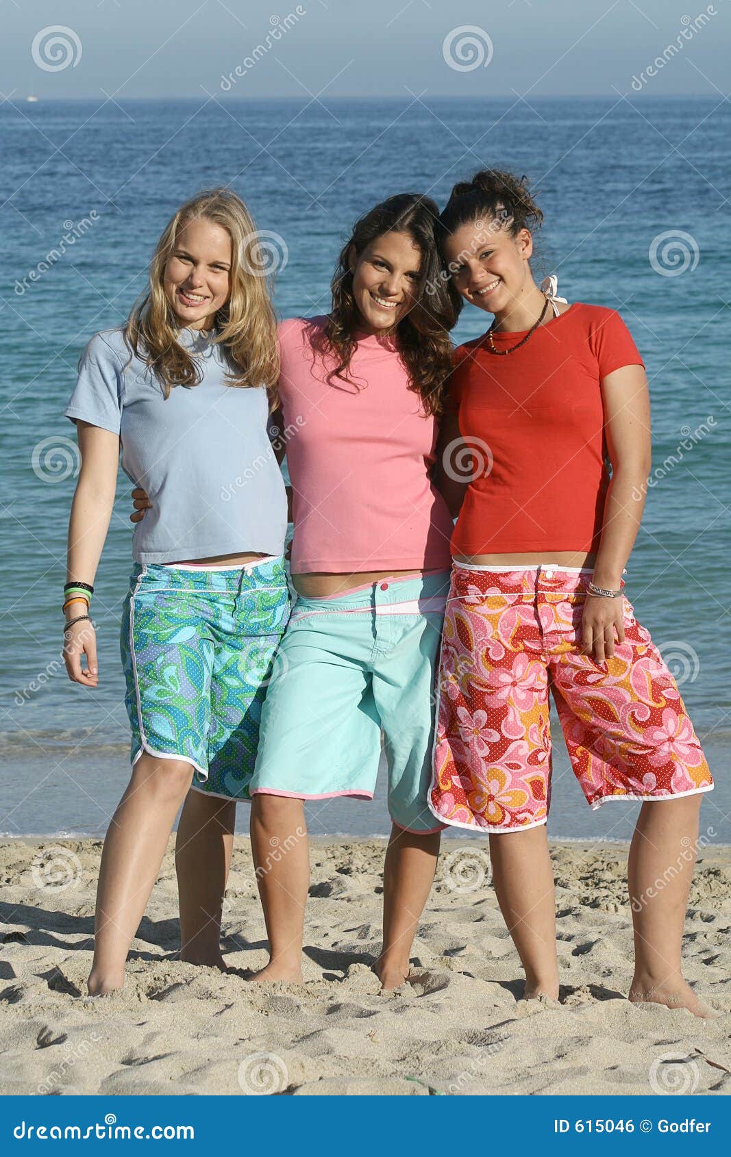 group teenagers beach t shirts