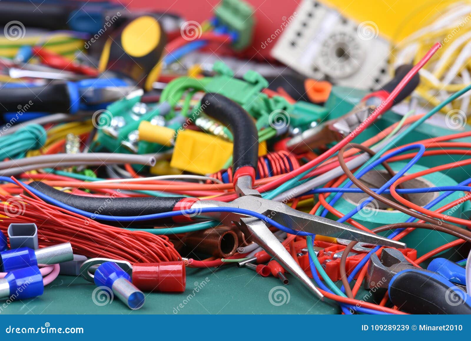 Tools and Component Used in Electrical Installations Stock Image Image of industry