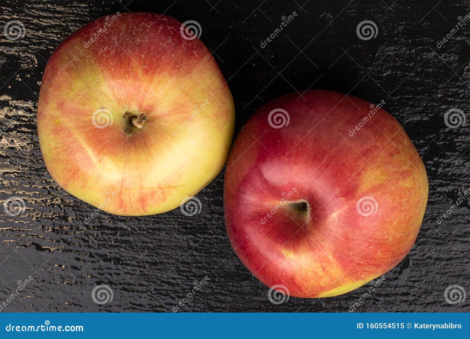 Red Jonagold Apple on Grey Stone Stock Image Image of background