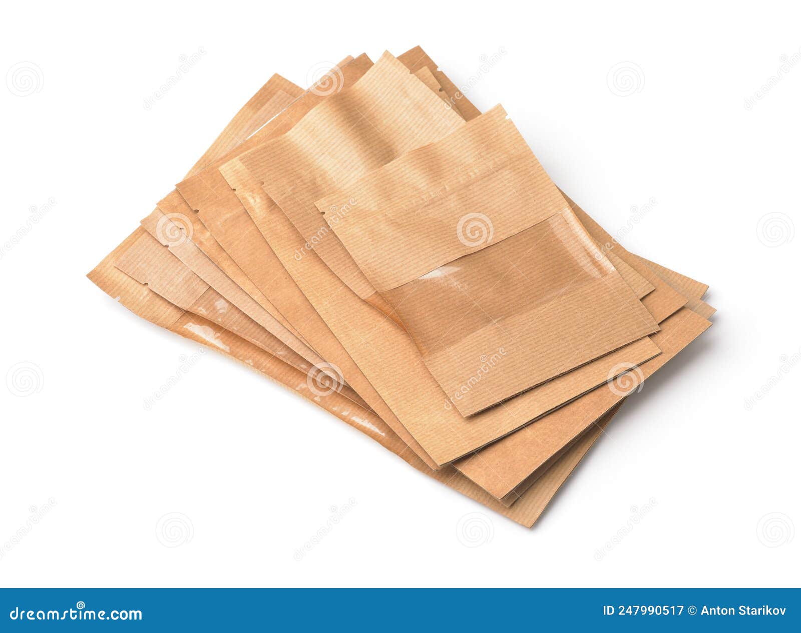 Group of Various New Empty Brown Paper Bags Stock Image Image of
