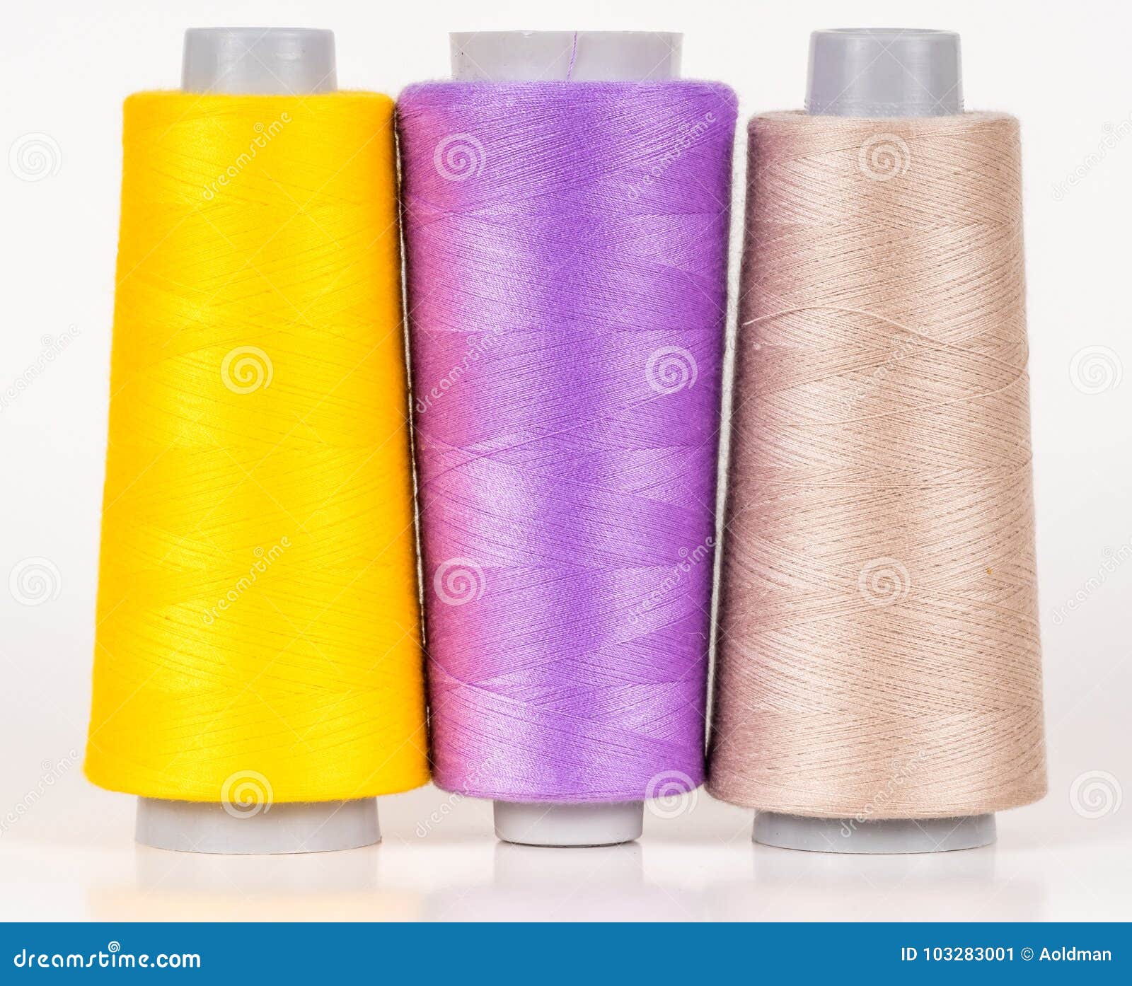 Vary colored thread coils stock image. Image of factory 103283001