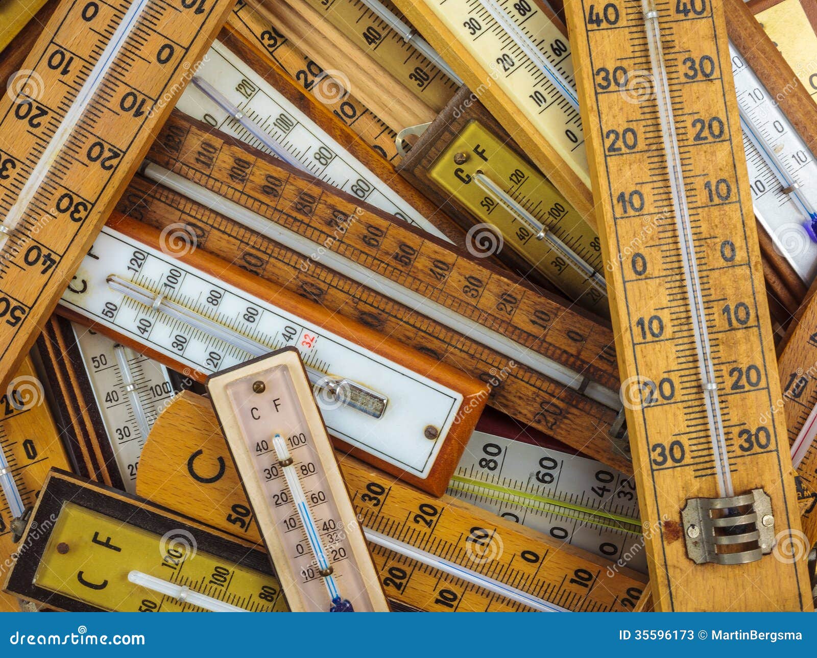Group of Vintage Thermometers Stock Image Image of equipment