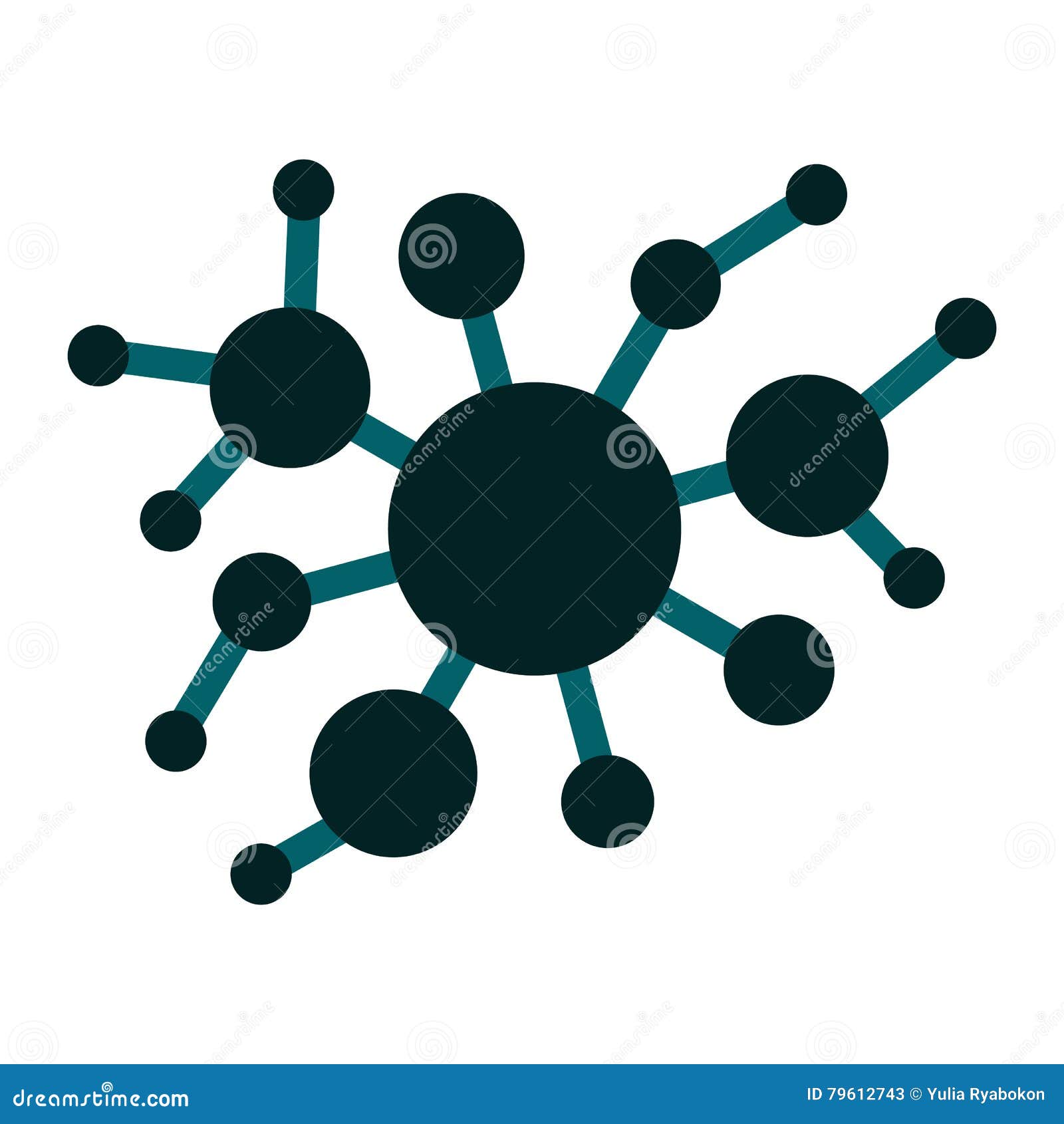 A group of virus flat icon stock vector. Illustration of blue - 79612743