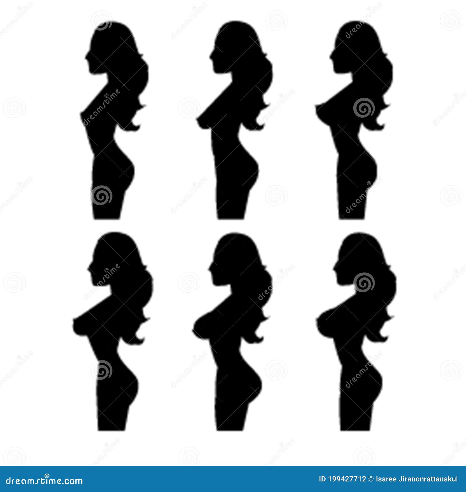 Hakuun Breast Size Female Body Silhouette Side liittyvä