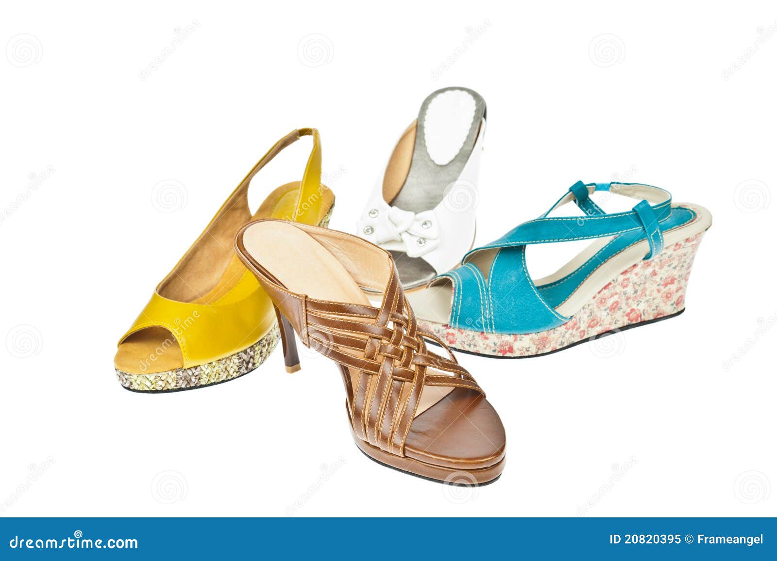 Group of Woman s shoes stock image. Image of trade, display 20820395