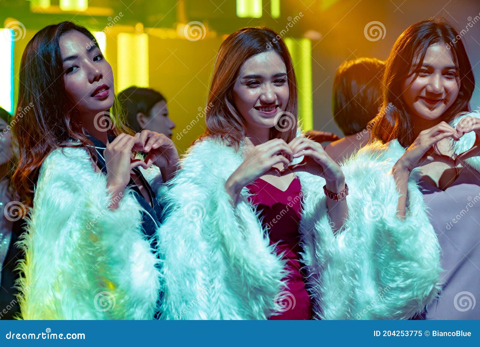 Group Of Women Friend Having Fun At Party In Dancing Club Stock Image Image Of Luxury Group