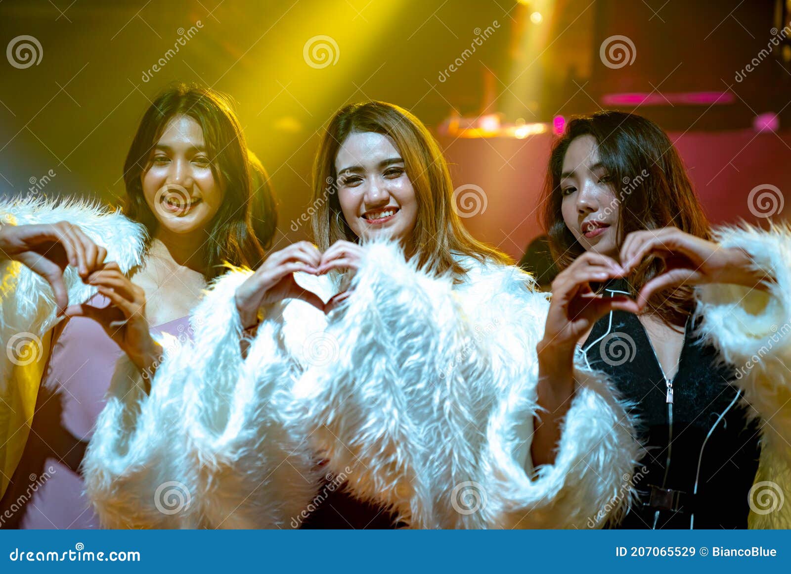 Group Of Women Friend Having Fun At Party In Dancing Club Stock Image