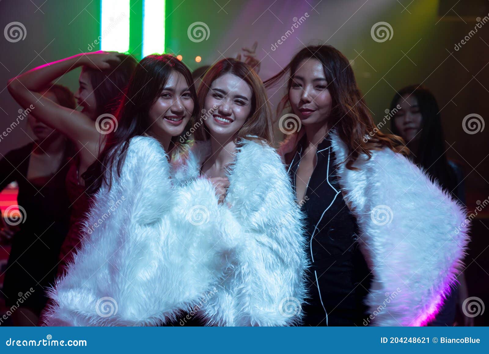 Group Of Women Friend Having Fun At Party In Dancing Club Stock Image